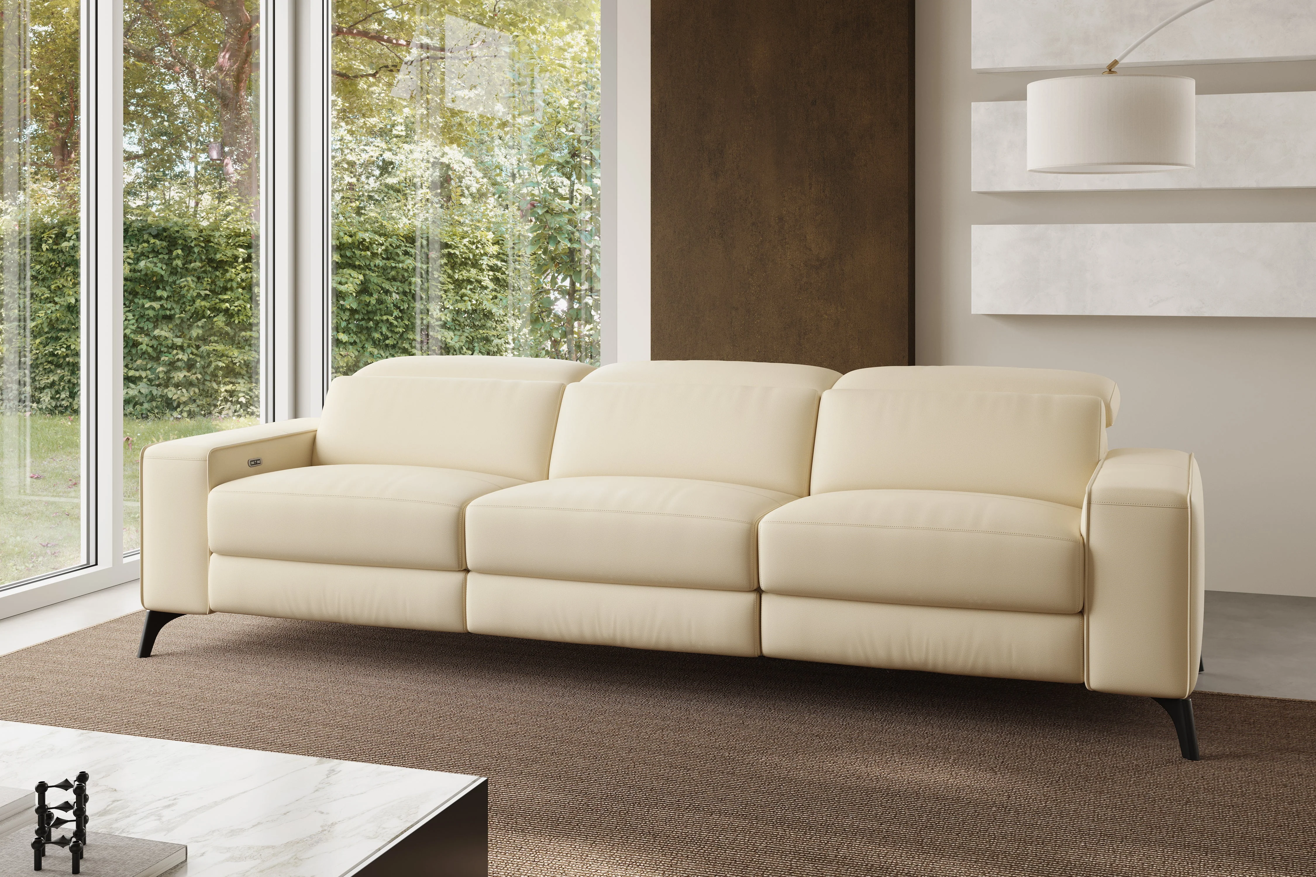 Esther Leather Dual Recliner Lounge - Image 27