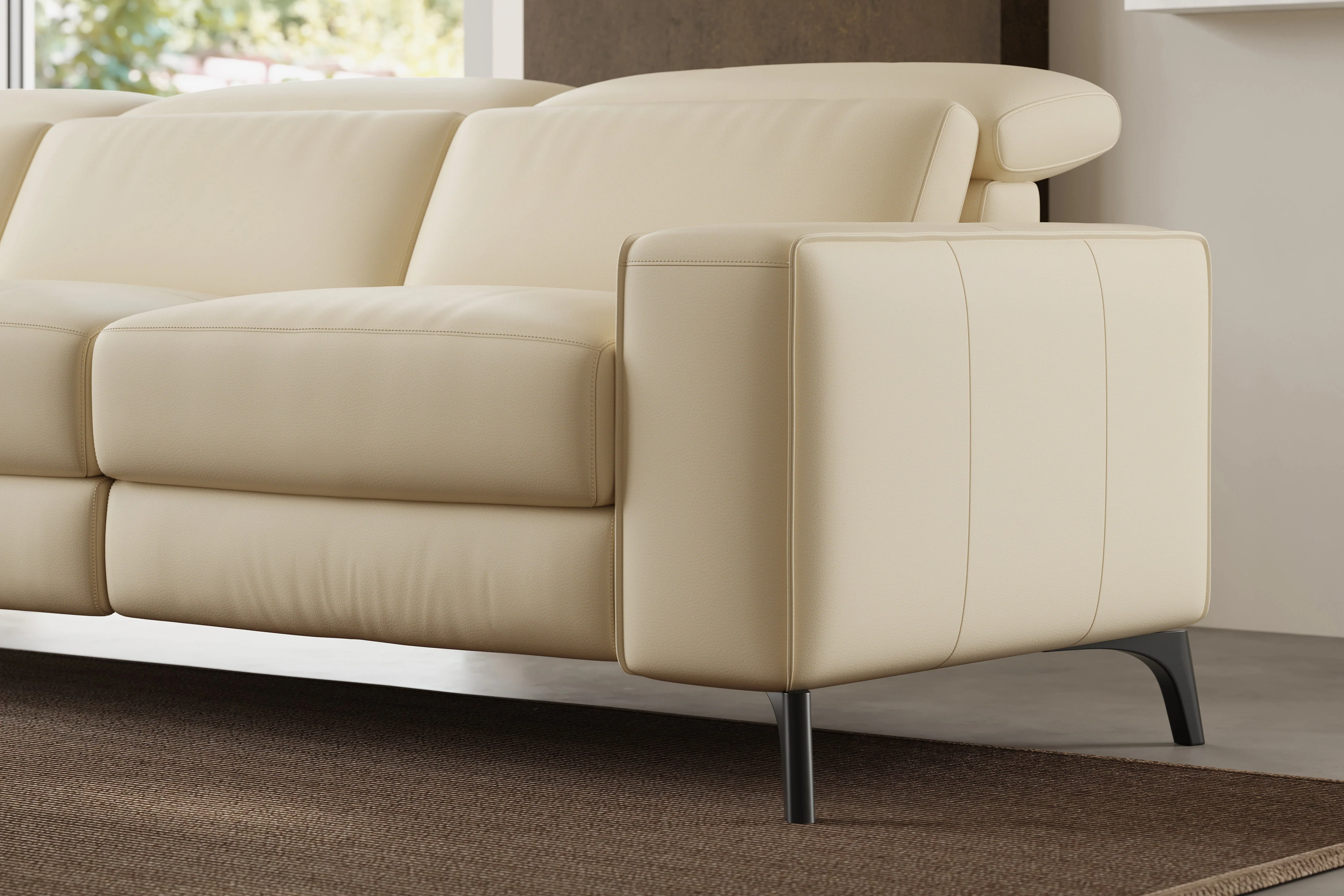 Esther Leather Dual Recliner Lounge - Image 29