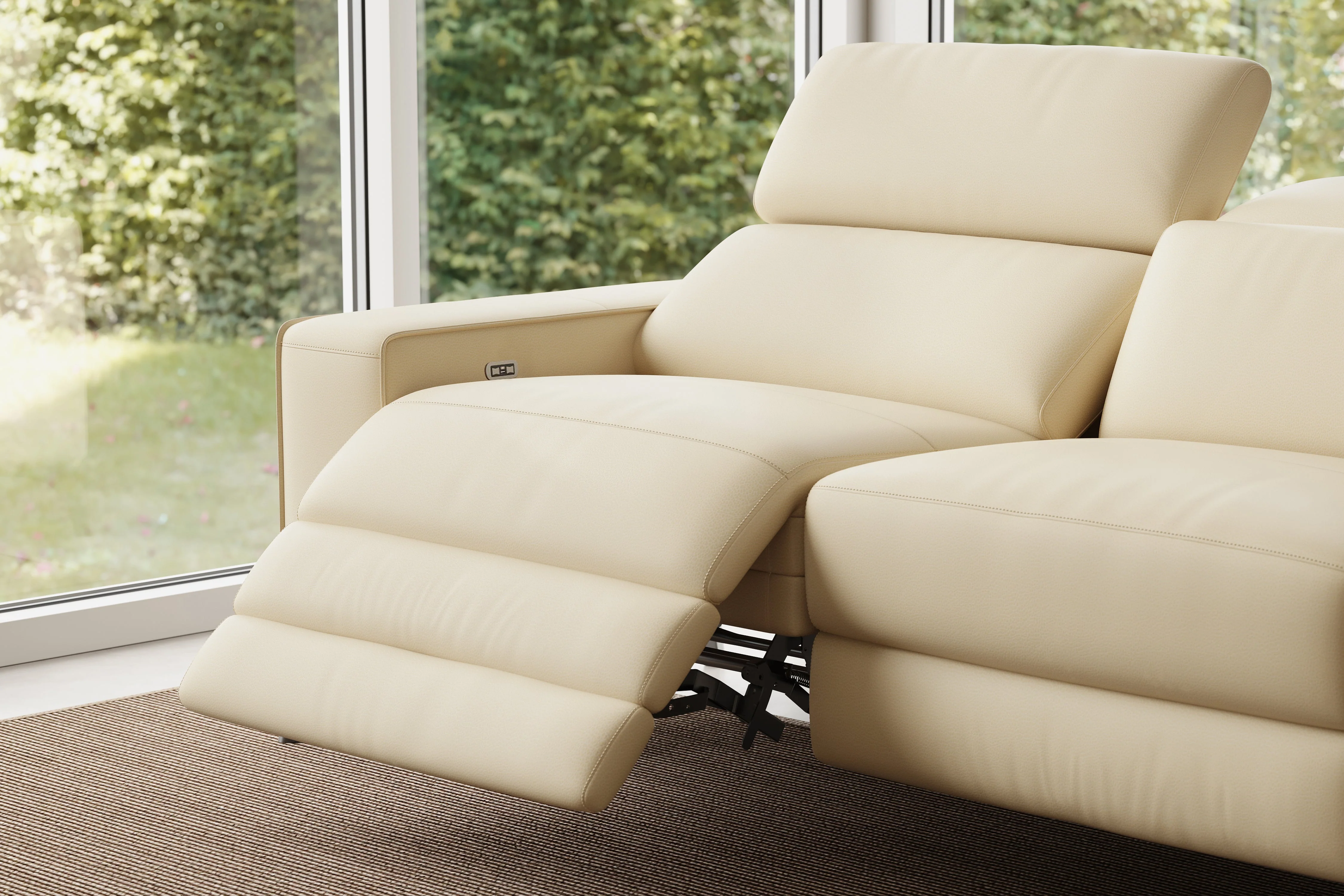 Esther Leather Dual Recliner Lounge - Image 37