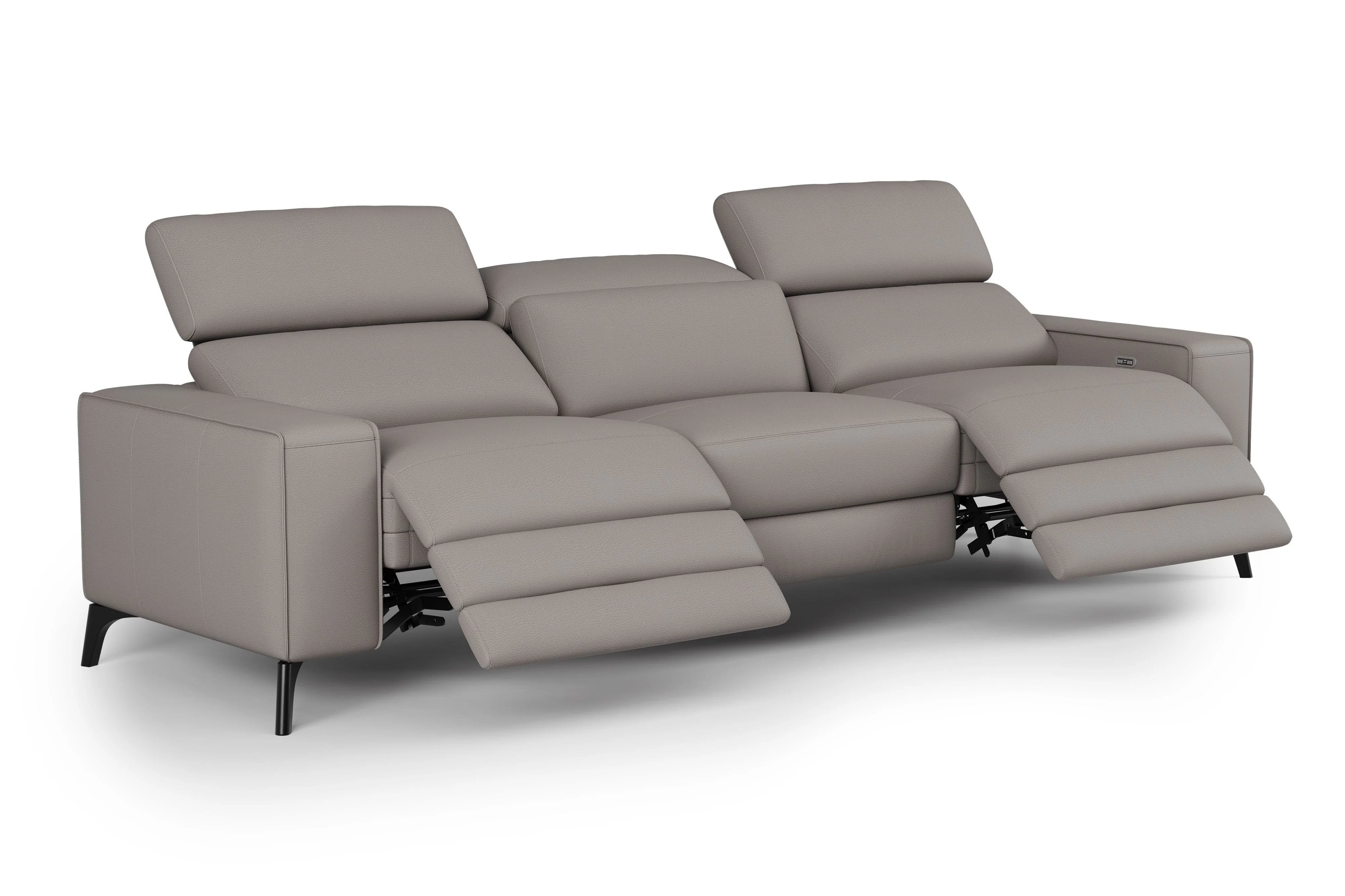 Esther Leather Dual Recliner Lounge - Image 44