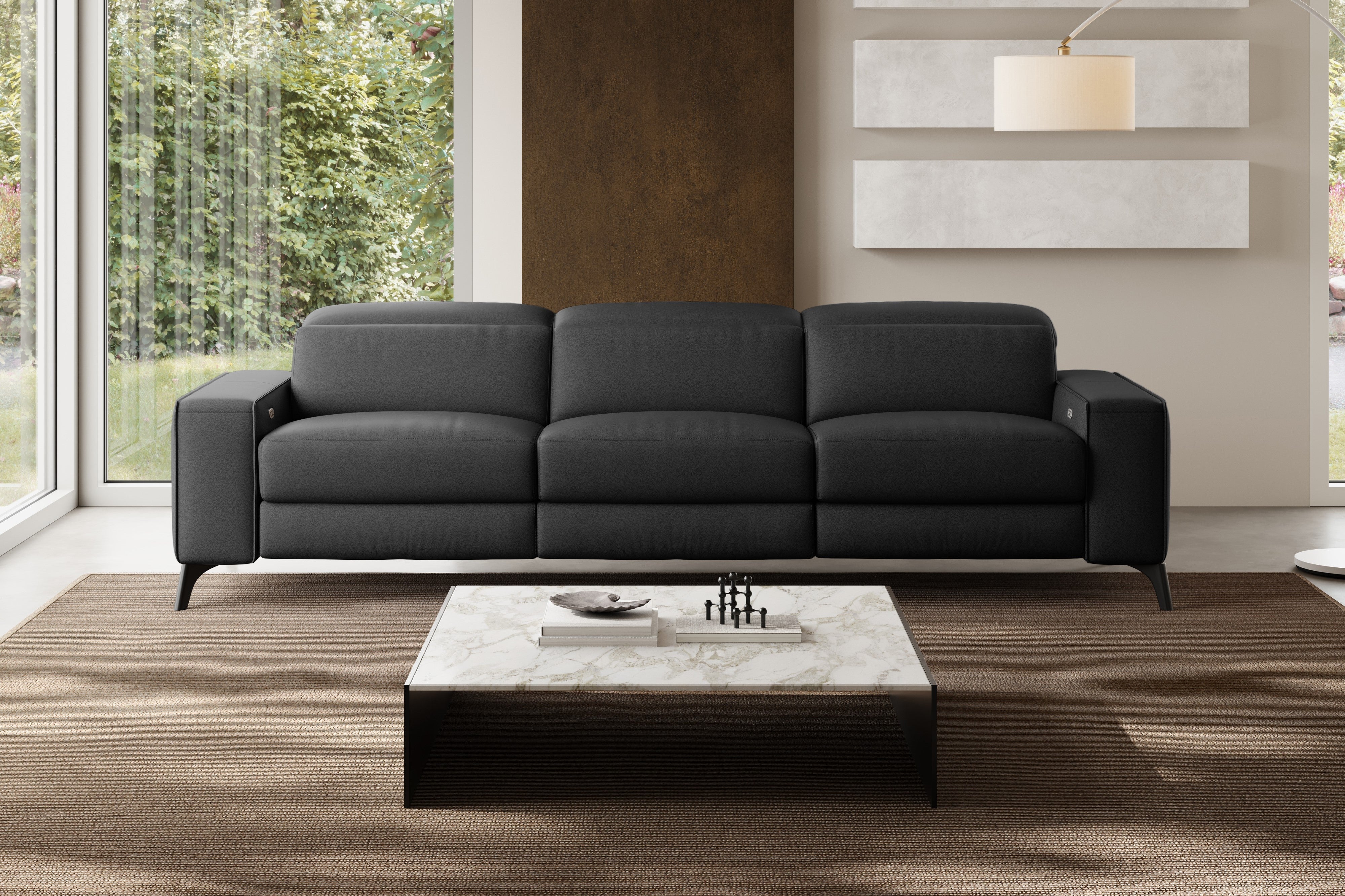 Esther Leather Dual Recliner Lounge - Image 5