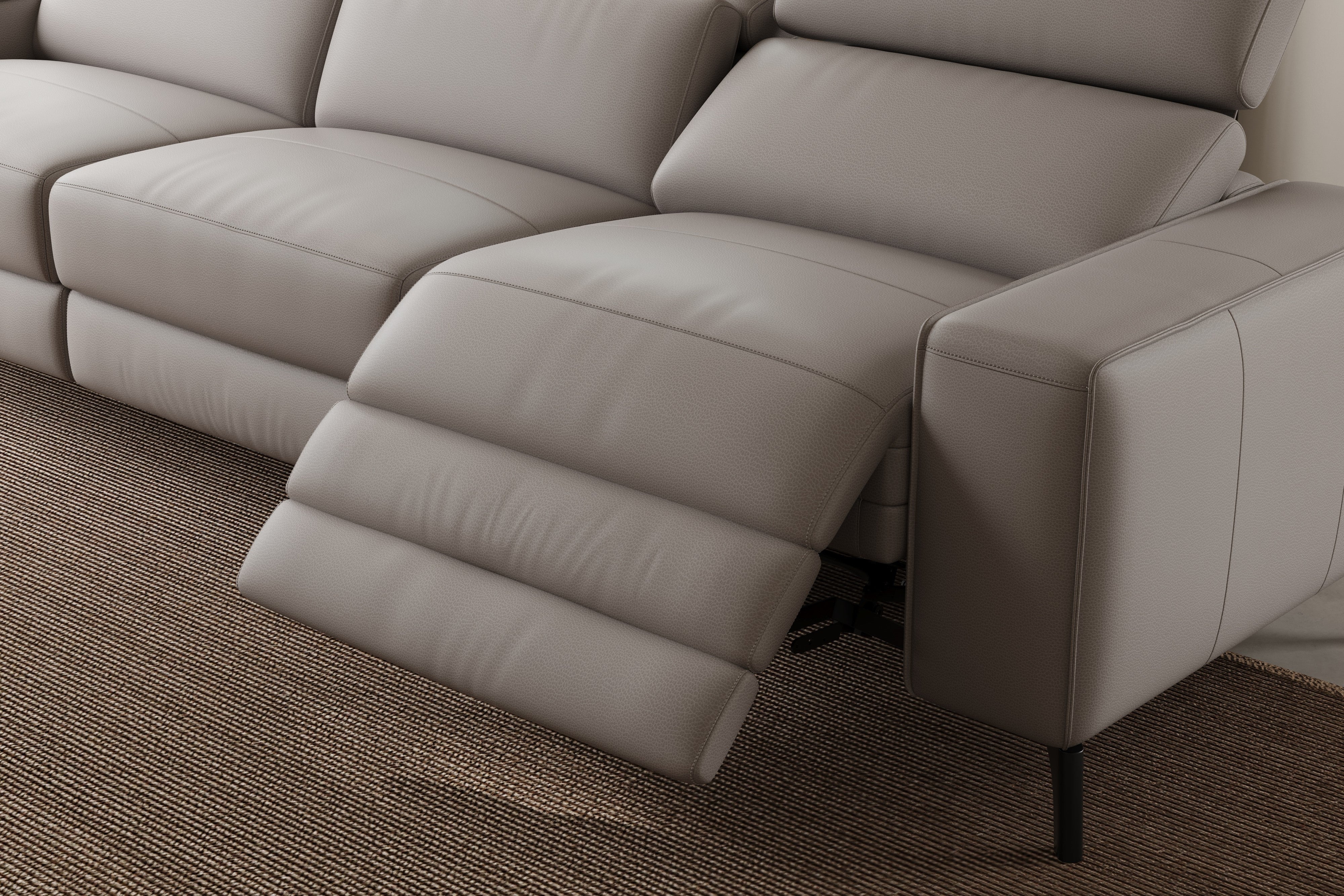 Esther Leather Dual Recliner Lounge - Image 50
