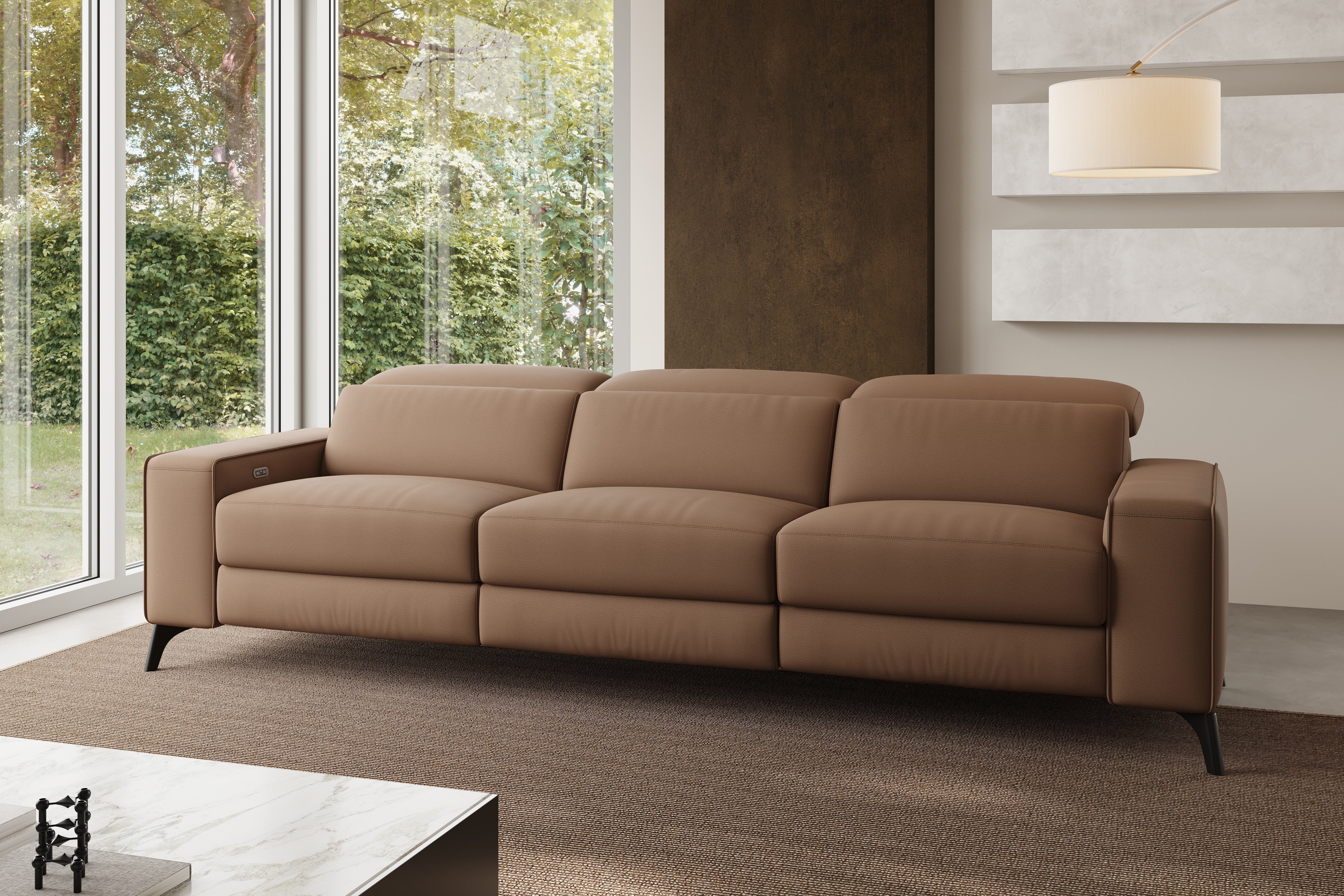 Esther Leather Dual Recliner Lounge - Image 68