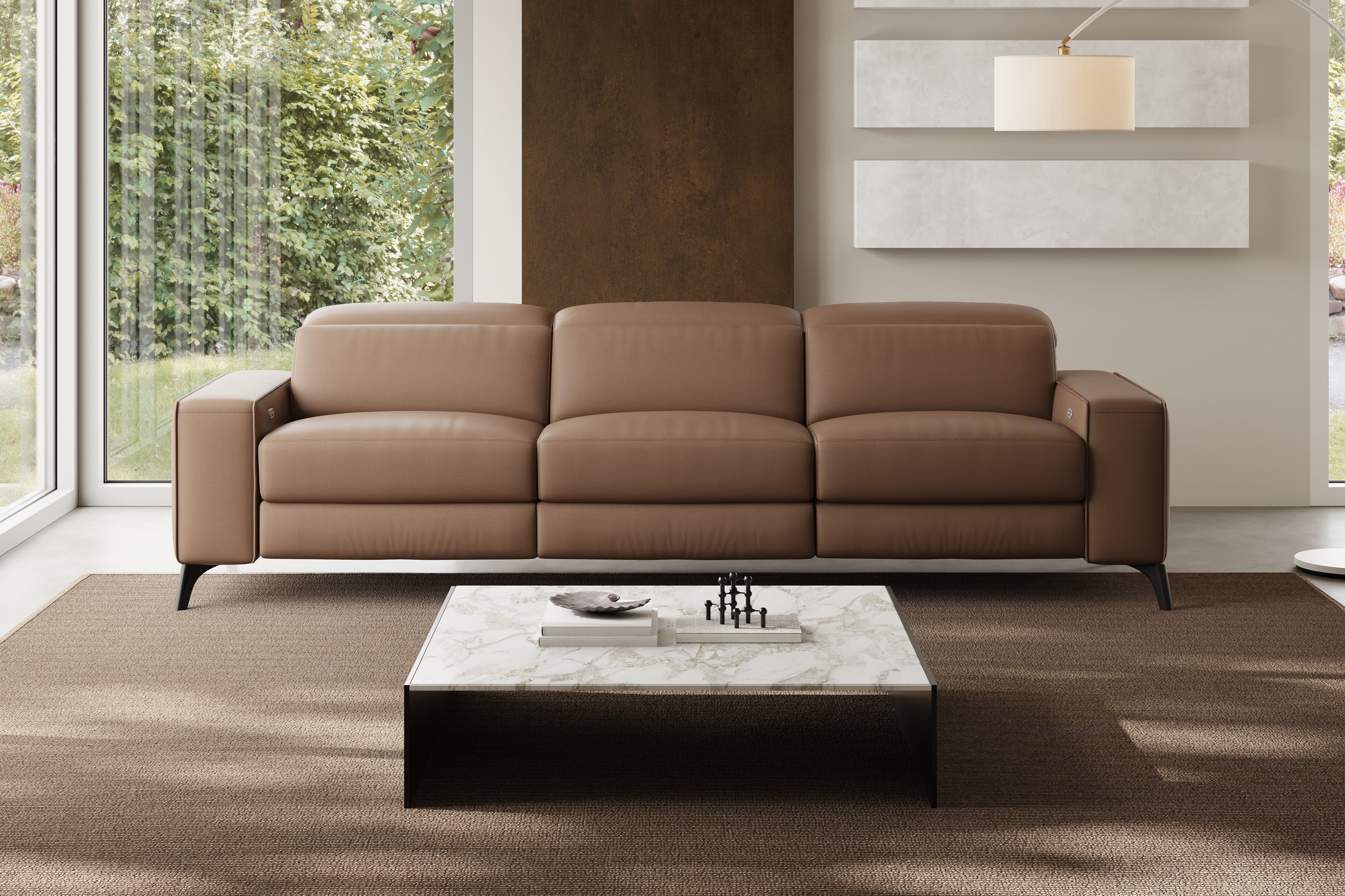 Esther Leather Dual Recliner Lounge - Image 69