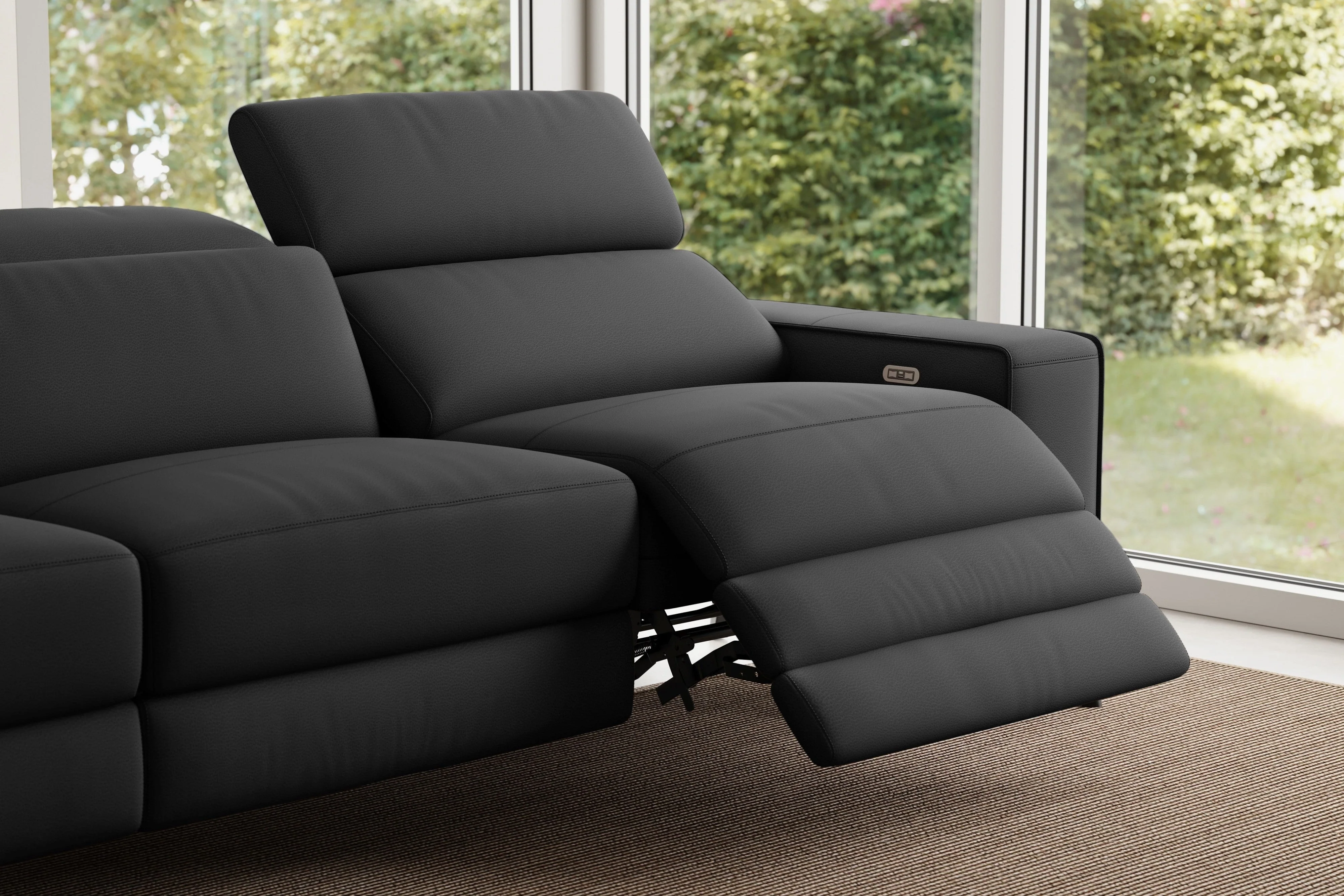 Esther Leather Dual Recliner Lounge - Image 7