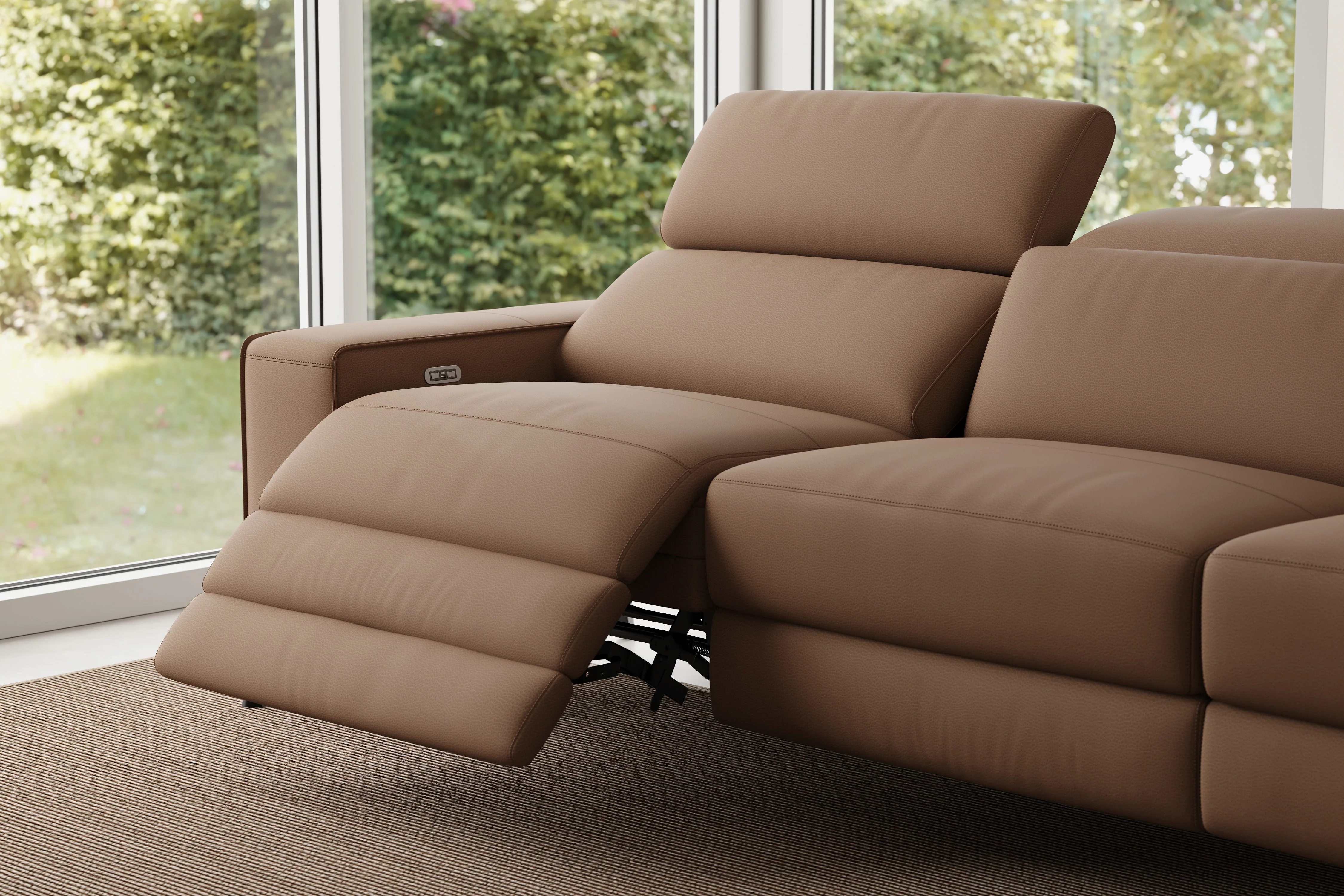 Esther Leather Dual Recliner Lounge - Image 71