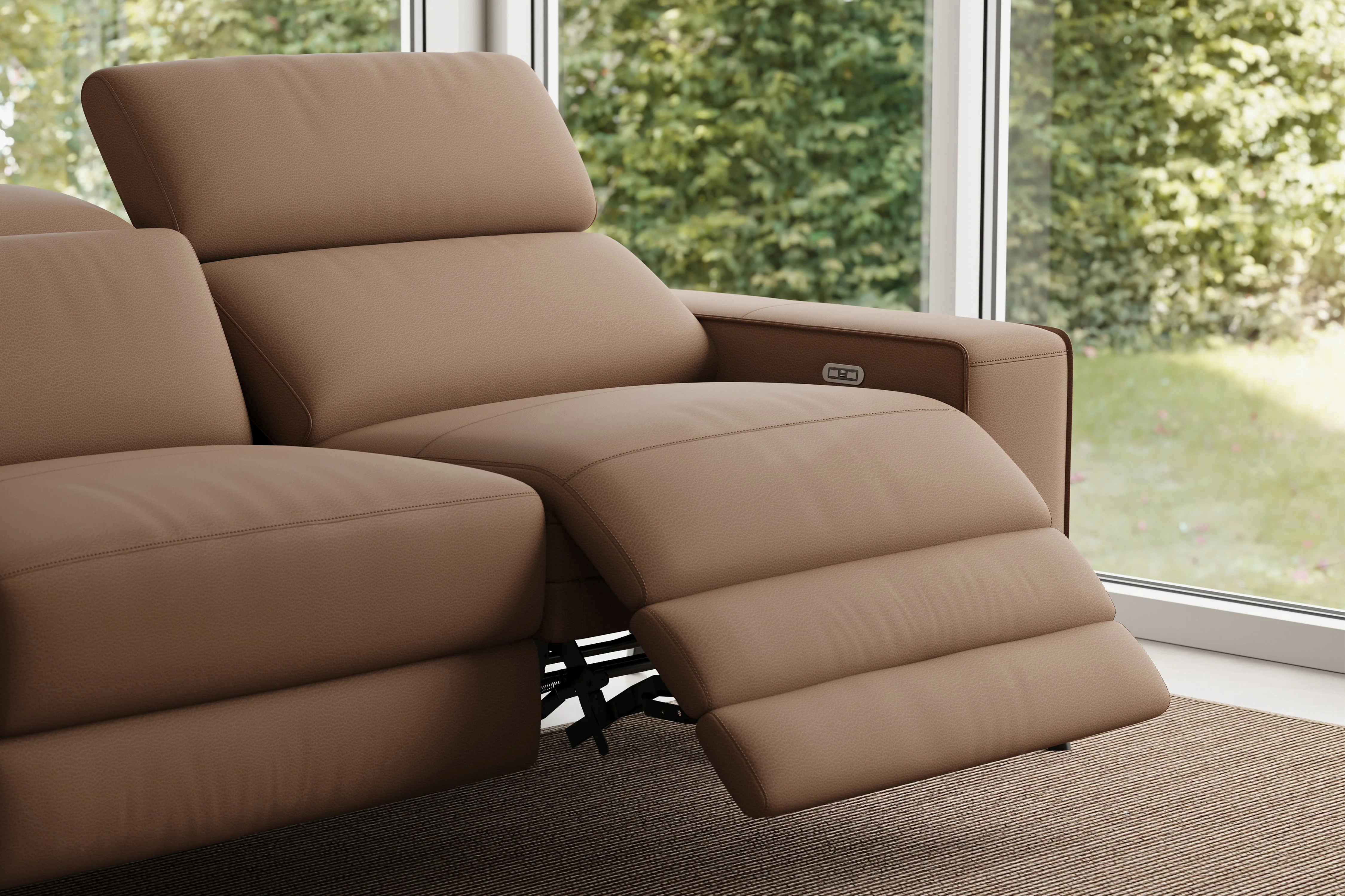 Esther Leather Dual Recliner Lounge - Image 81