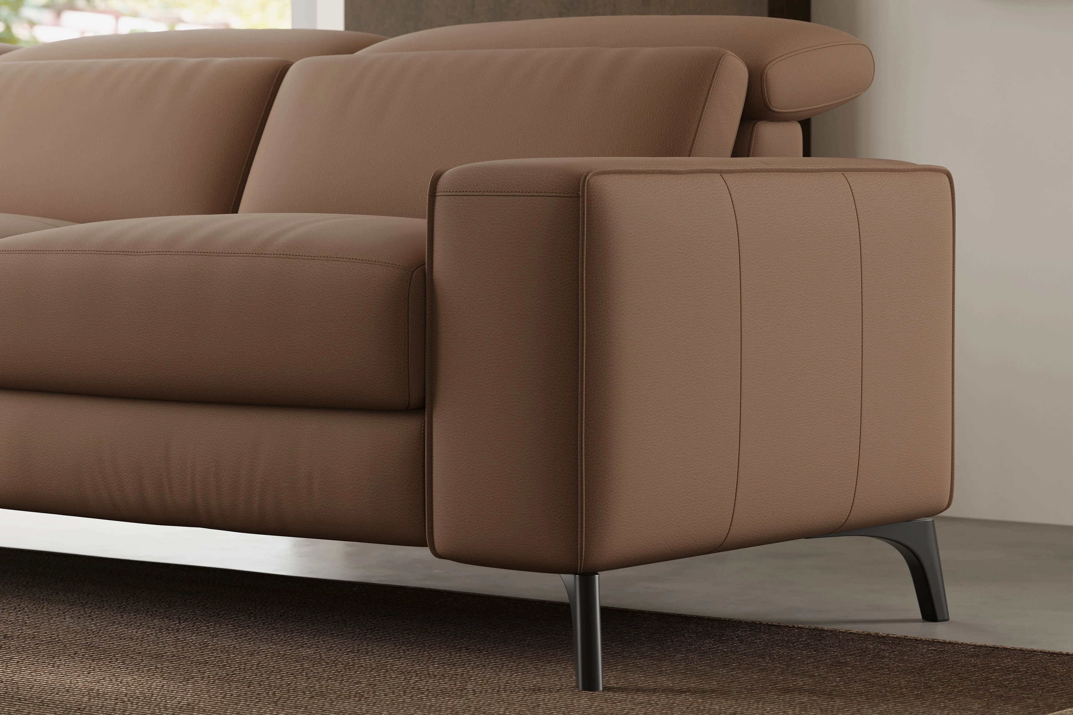 Esther Leather Dual Recliner Lounge - Image 82