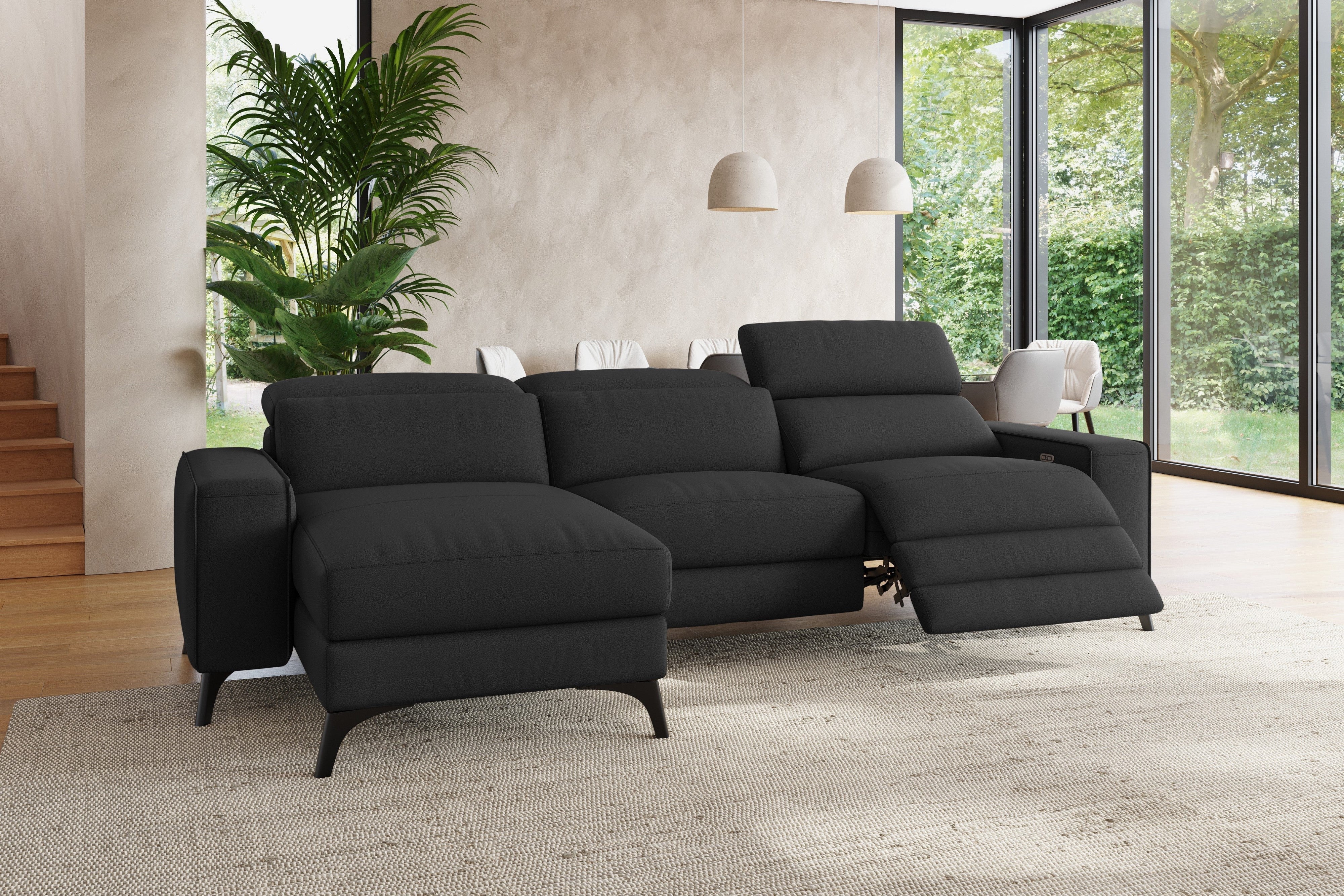 Esther Leather Recliner Sectional Lounge - Image 28