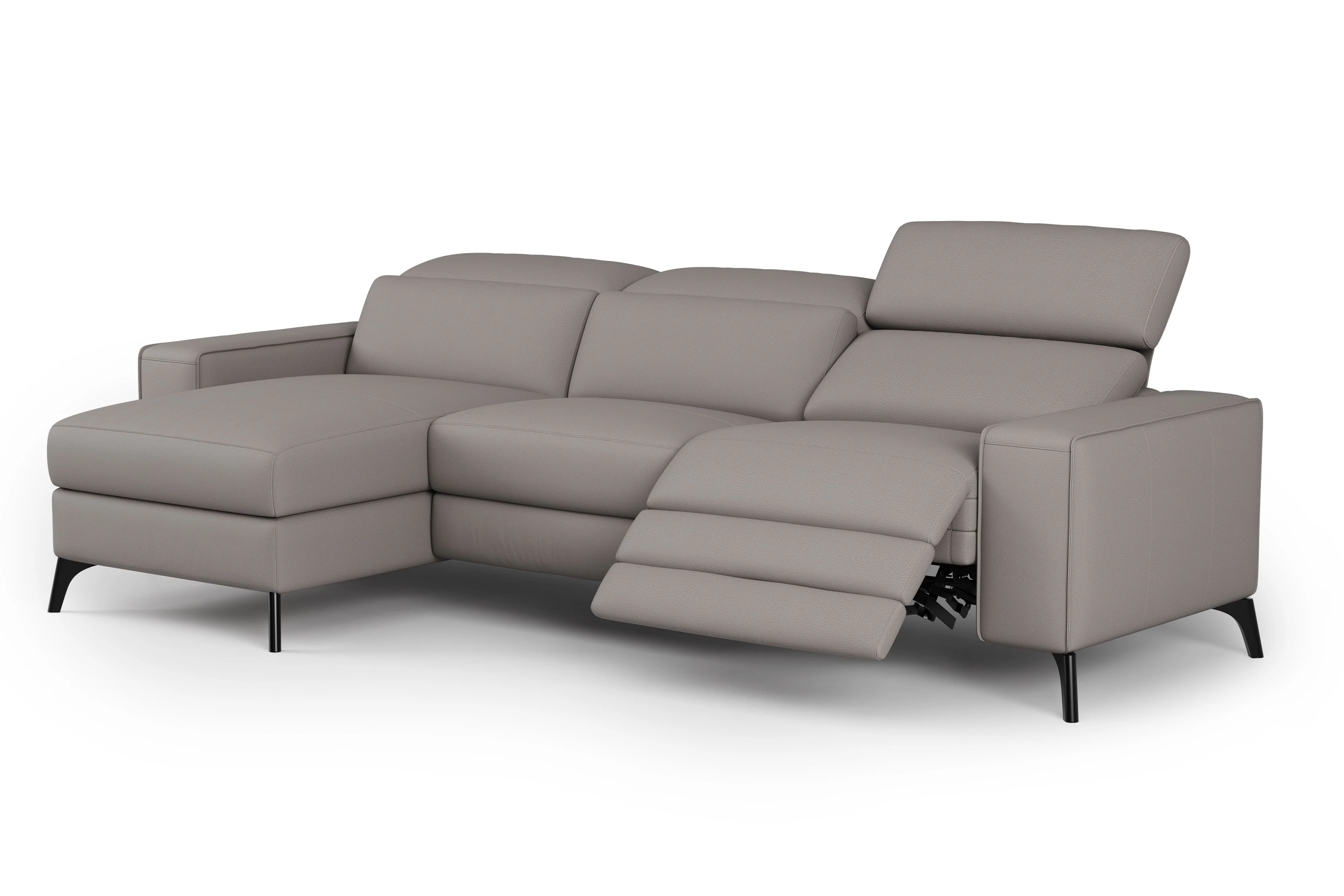 Esther Leather Recliner Sectional Lounge - Image 47