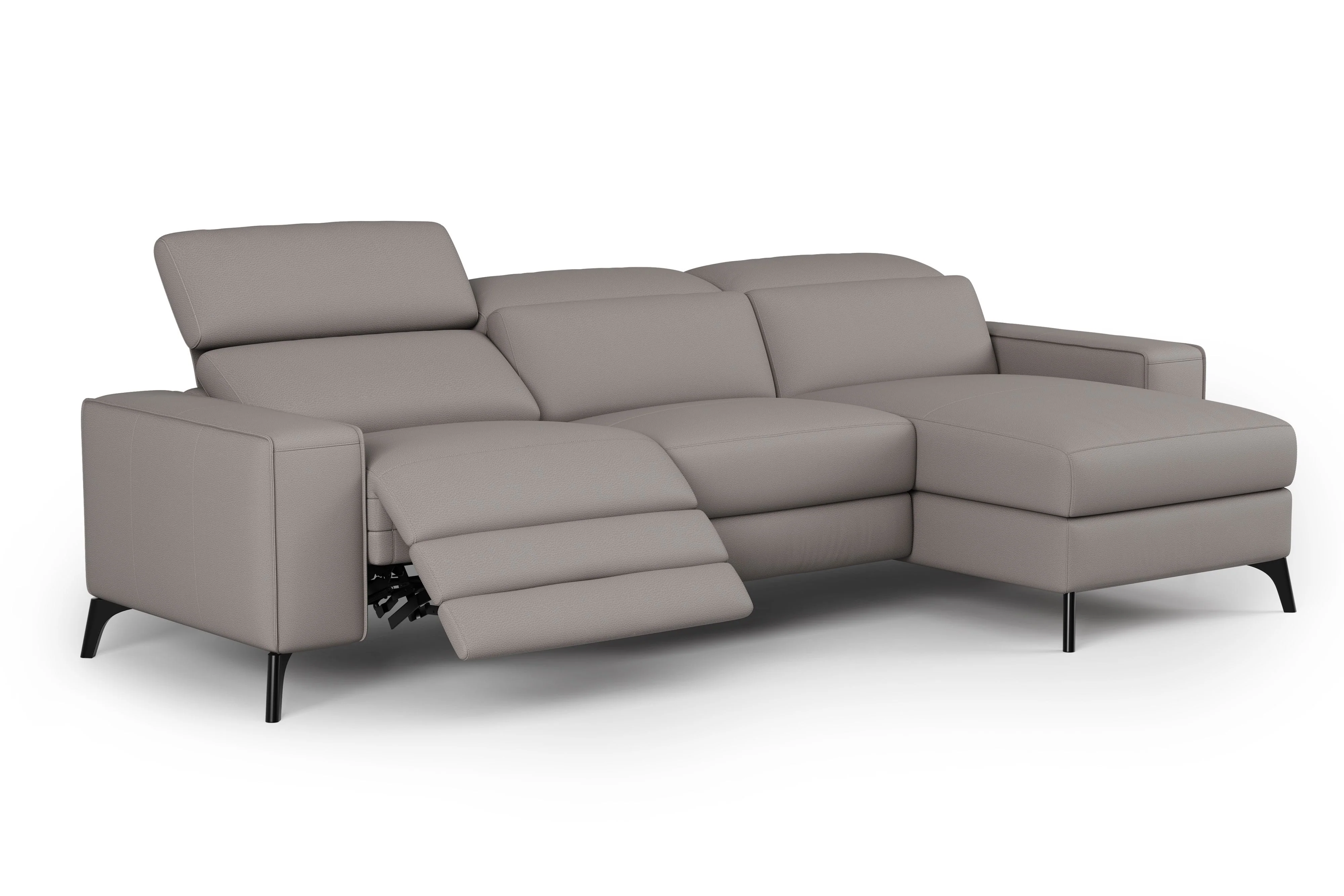 Esther Leather Recliner Sectional Lounge - Image 59