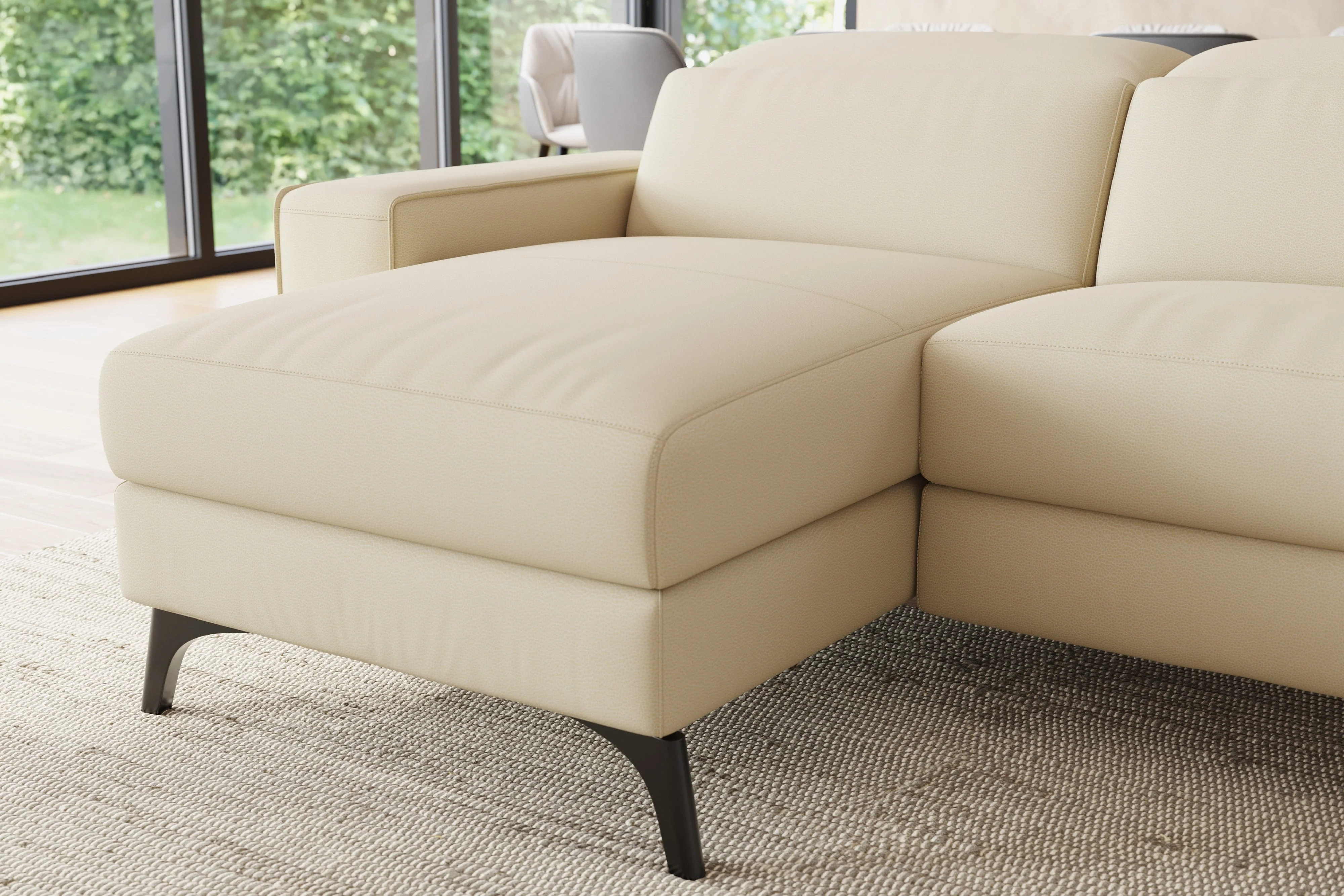 Esther Leather Recliner Sectional Lounge - Image 6