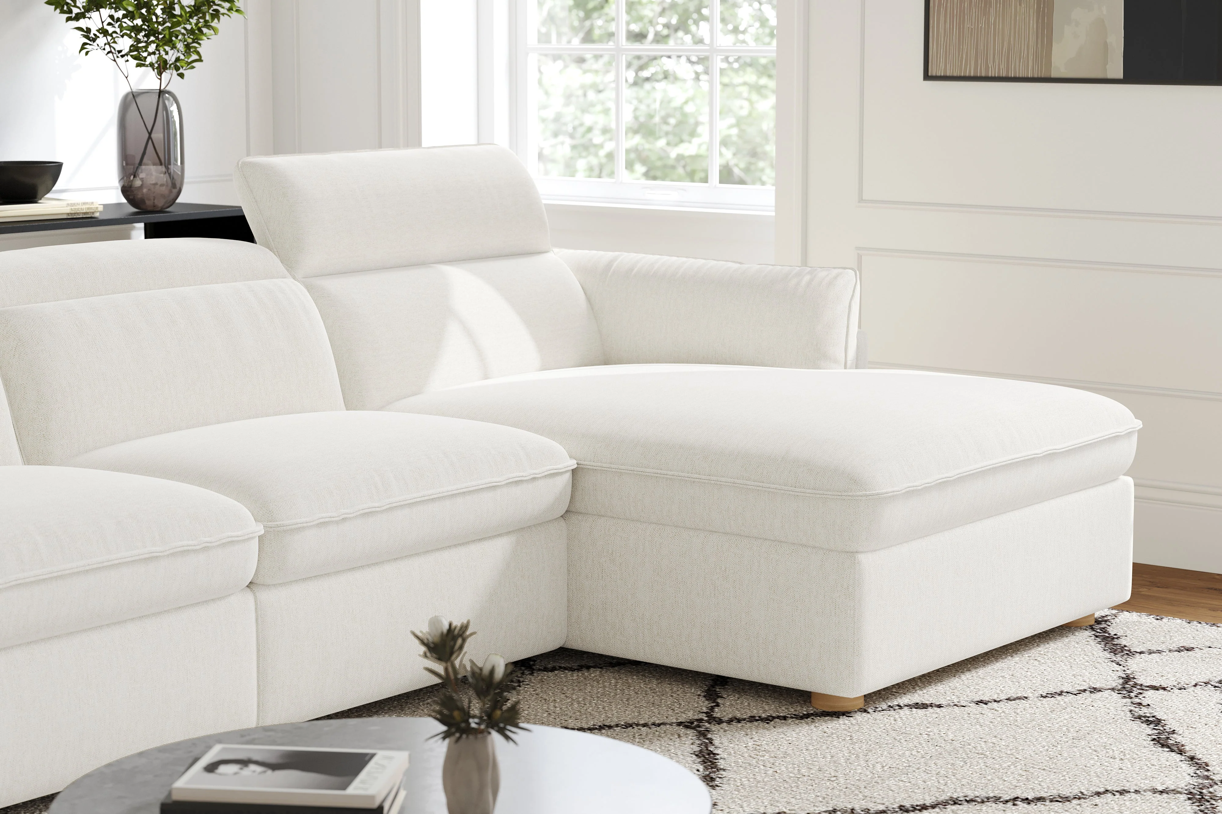Fernanda Fabric Recliner Sectional Lounge - Image 16