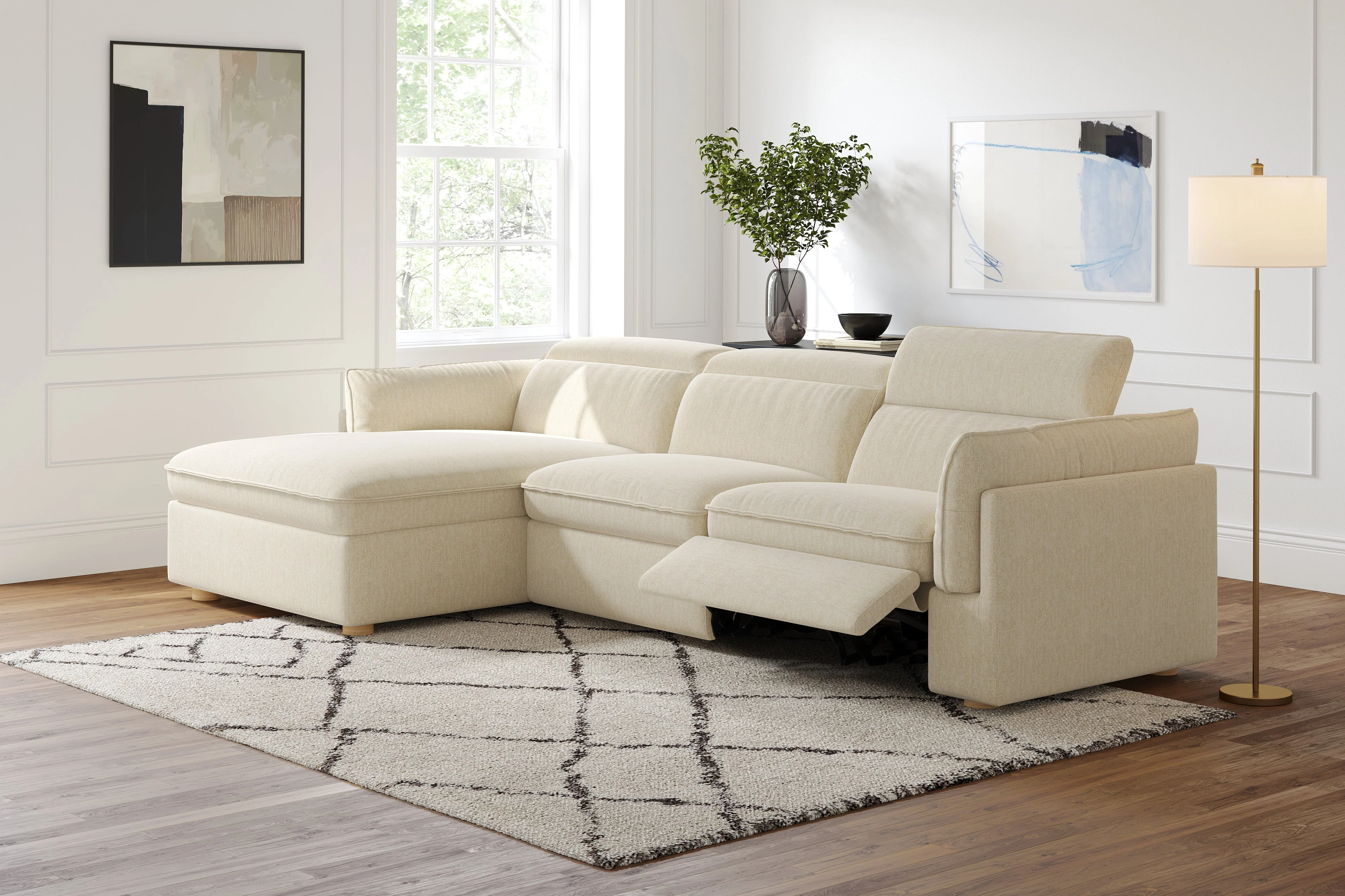 Fernanda Fabric Recliner Sectional Lounge - Image 20