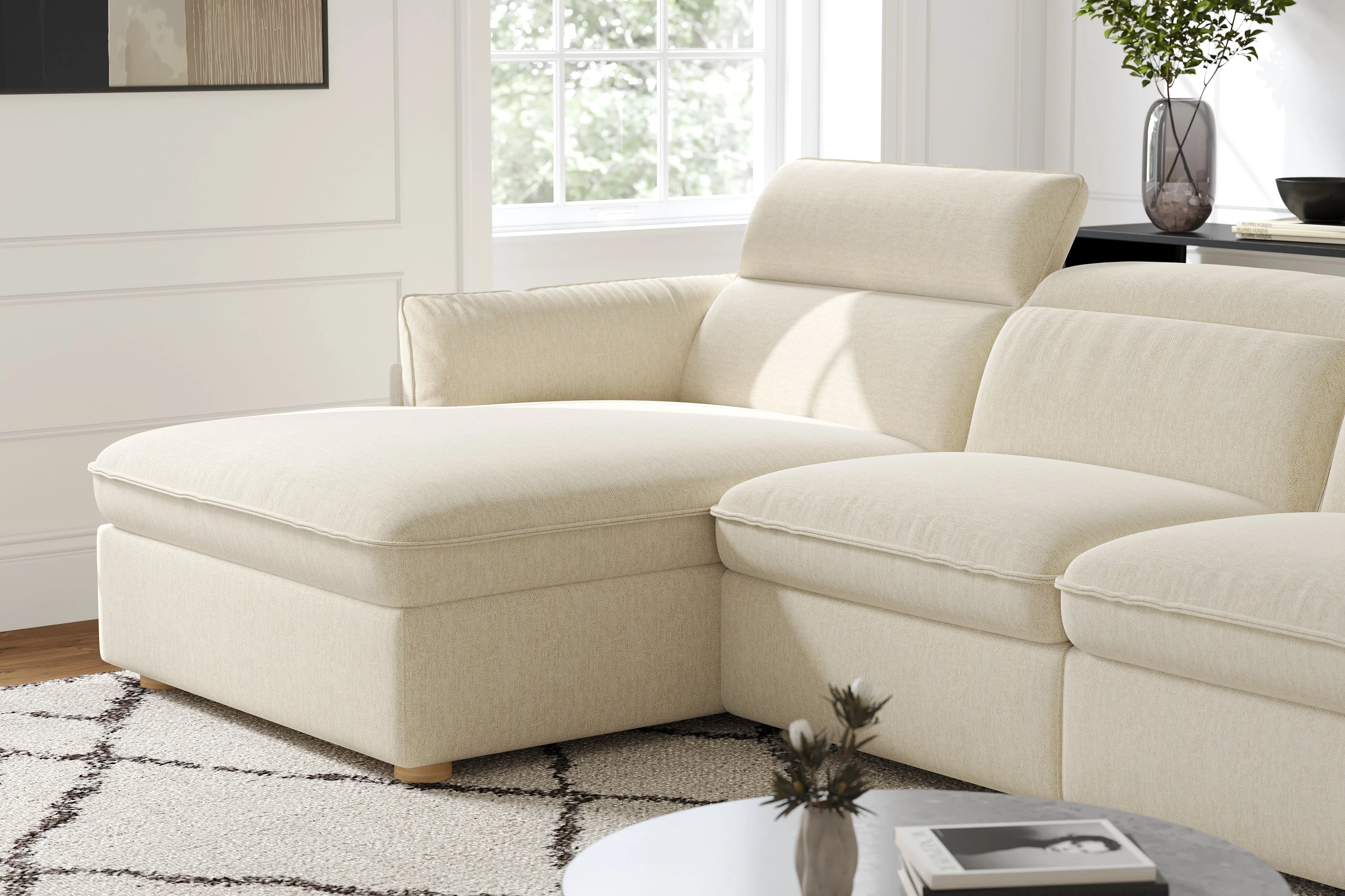 Fernanda Fabric Recliner Sectional Lounge - Image 23