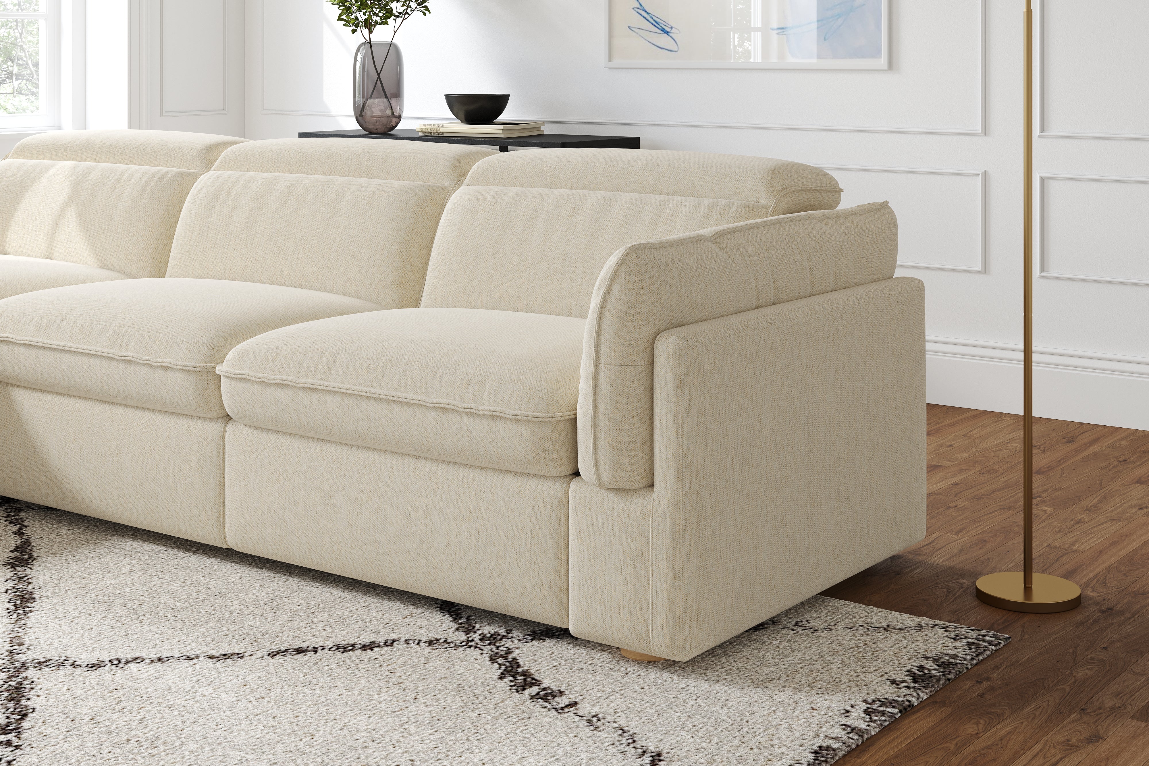 Fernanda Fabric Recliner Sectional Lounge - Image 24