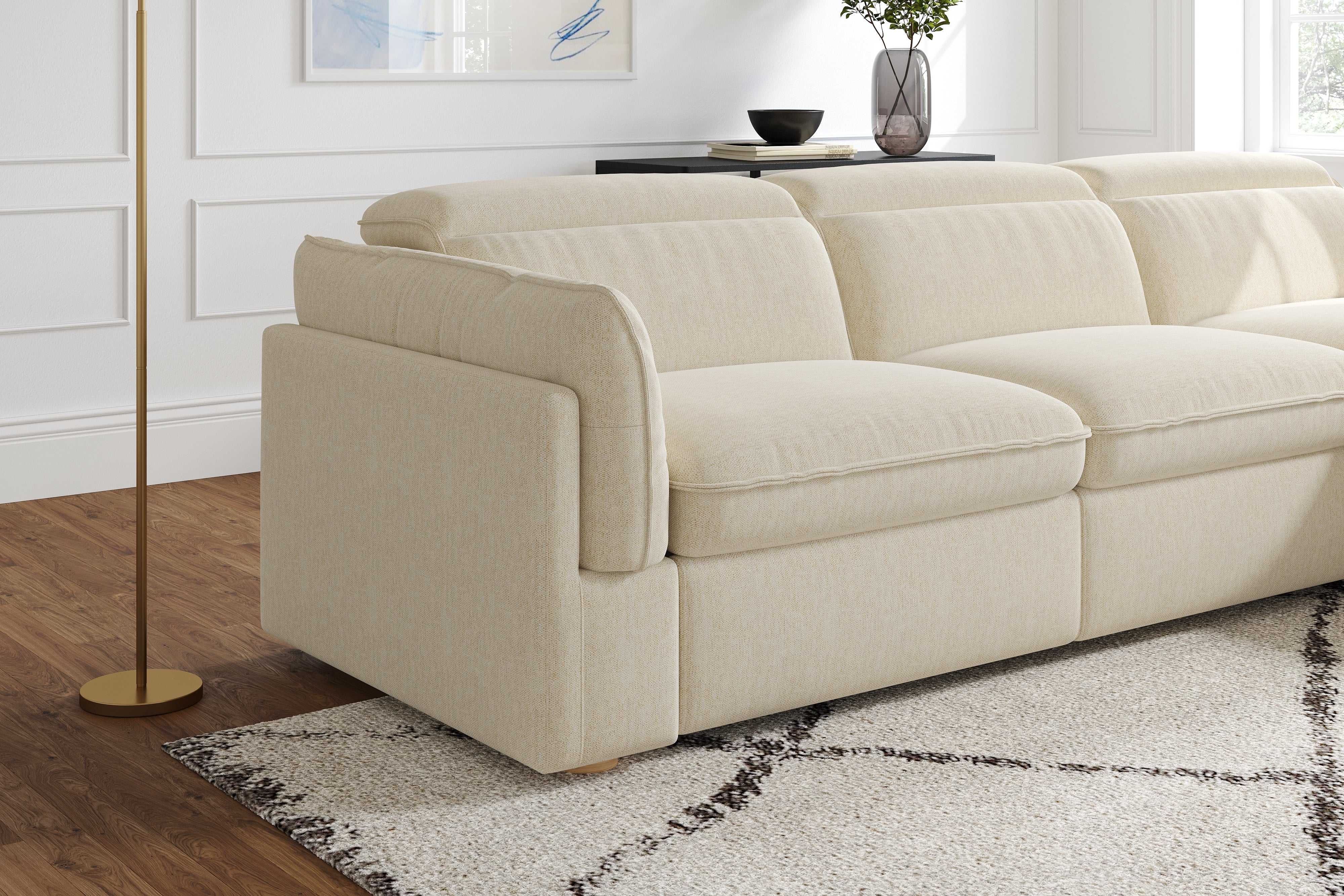Fernanda Fabric Recliner Sectional Lounge - Image 33