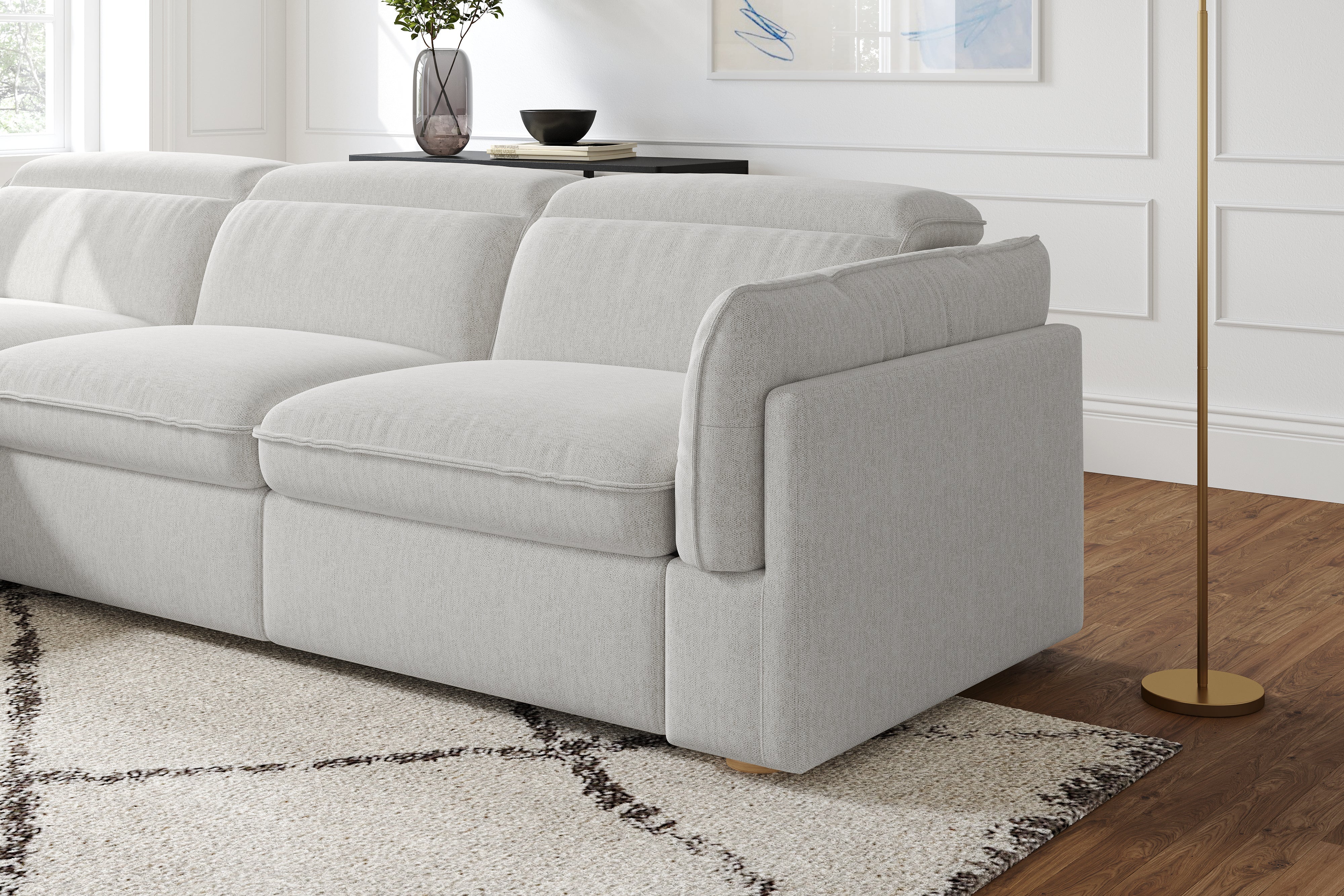 Fernanda Fabric Recliner Sectional Lounge - Image 42