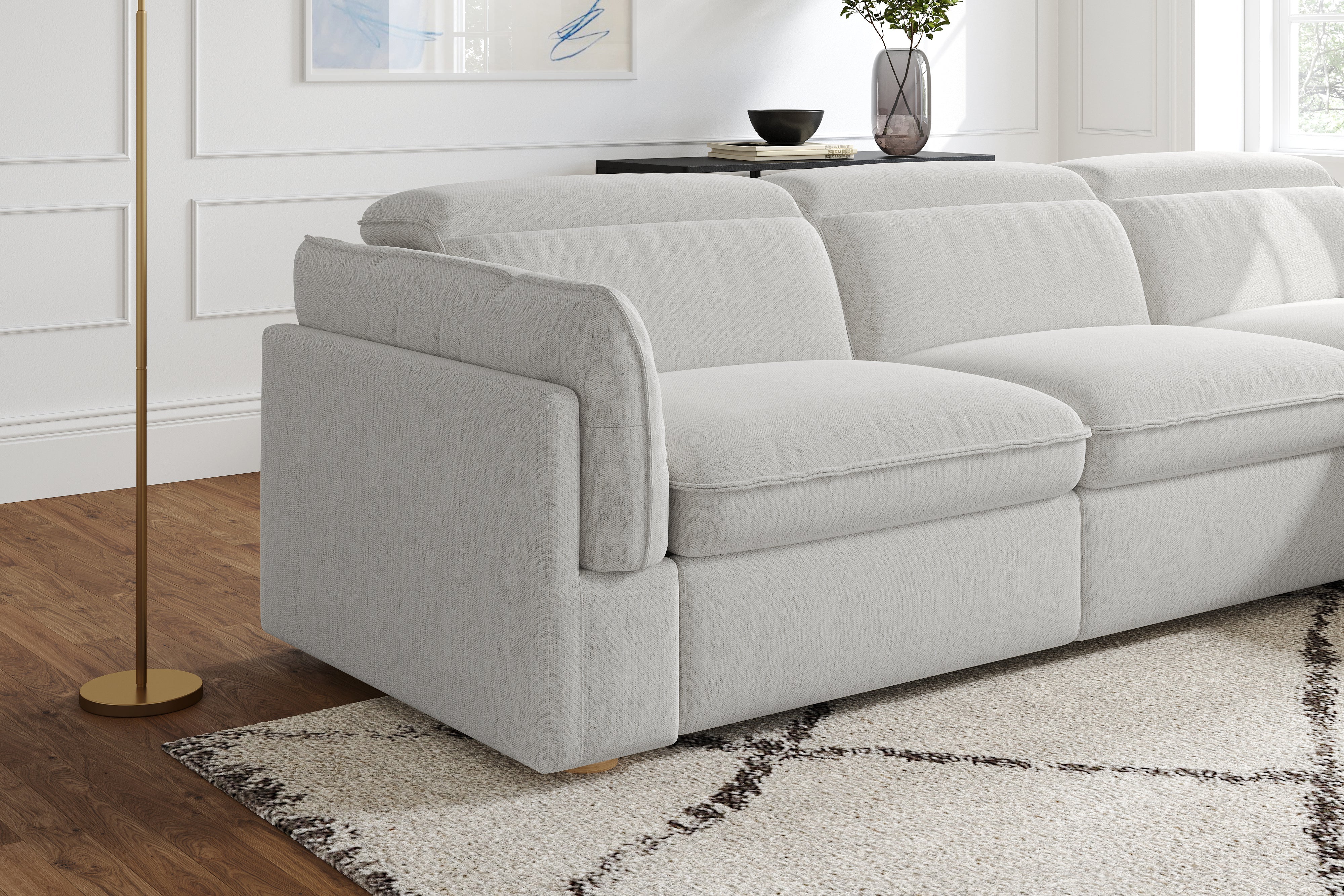 Fernanda Fabric Recliner Sectional Lounge - Image 51