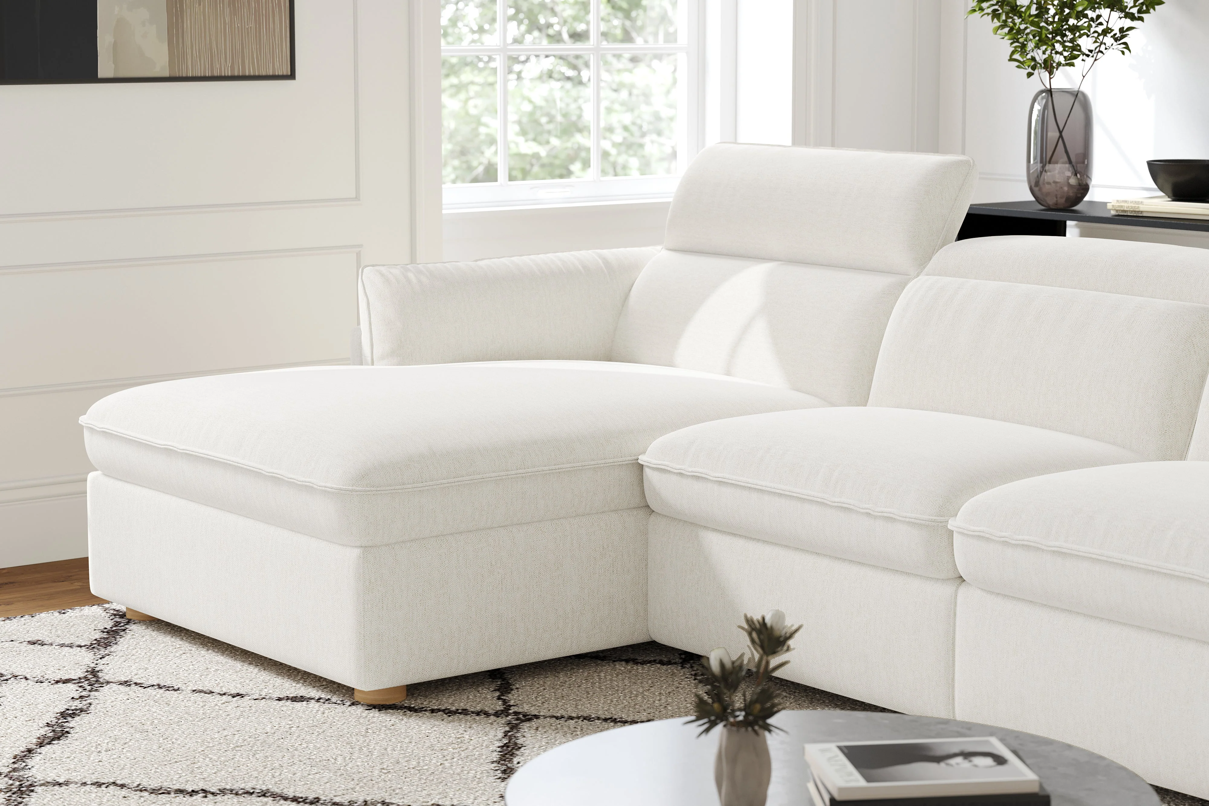 Fernanda Fabric Recliner Sectional Lounge - Image 6