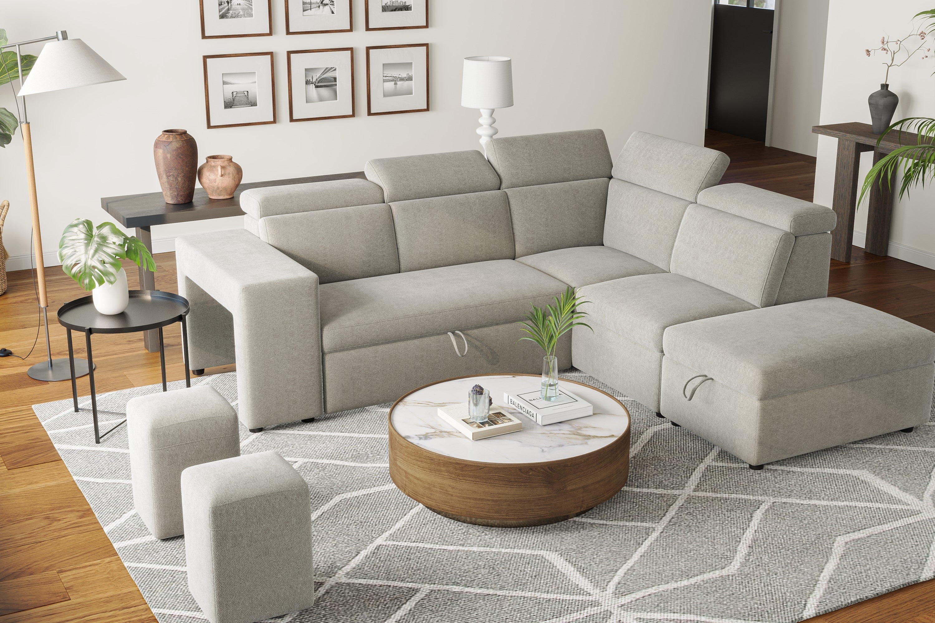 Finn Fabric Sectional Lounge Bed - Image 16