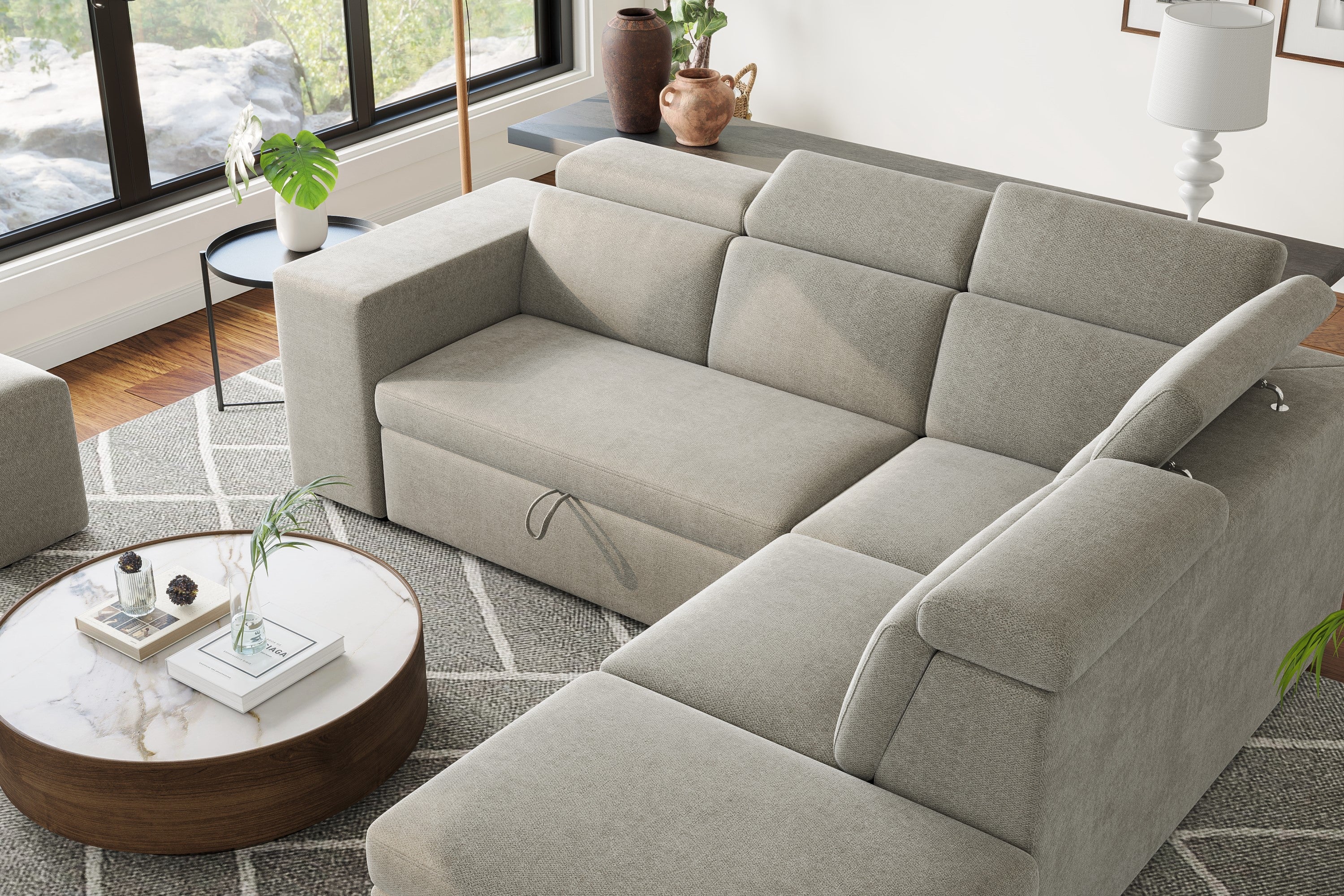 Finn Fabric Sectional Lounge Bed - Image 19