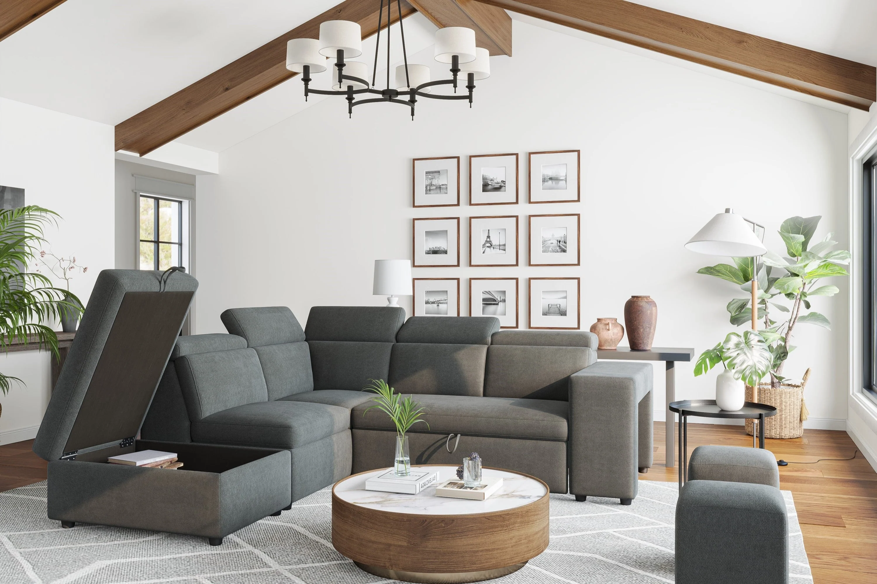 Finn Fabric Sectional Lounge Bed - Image 30