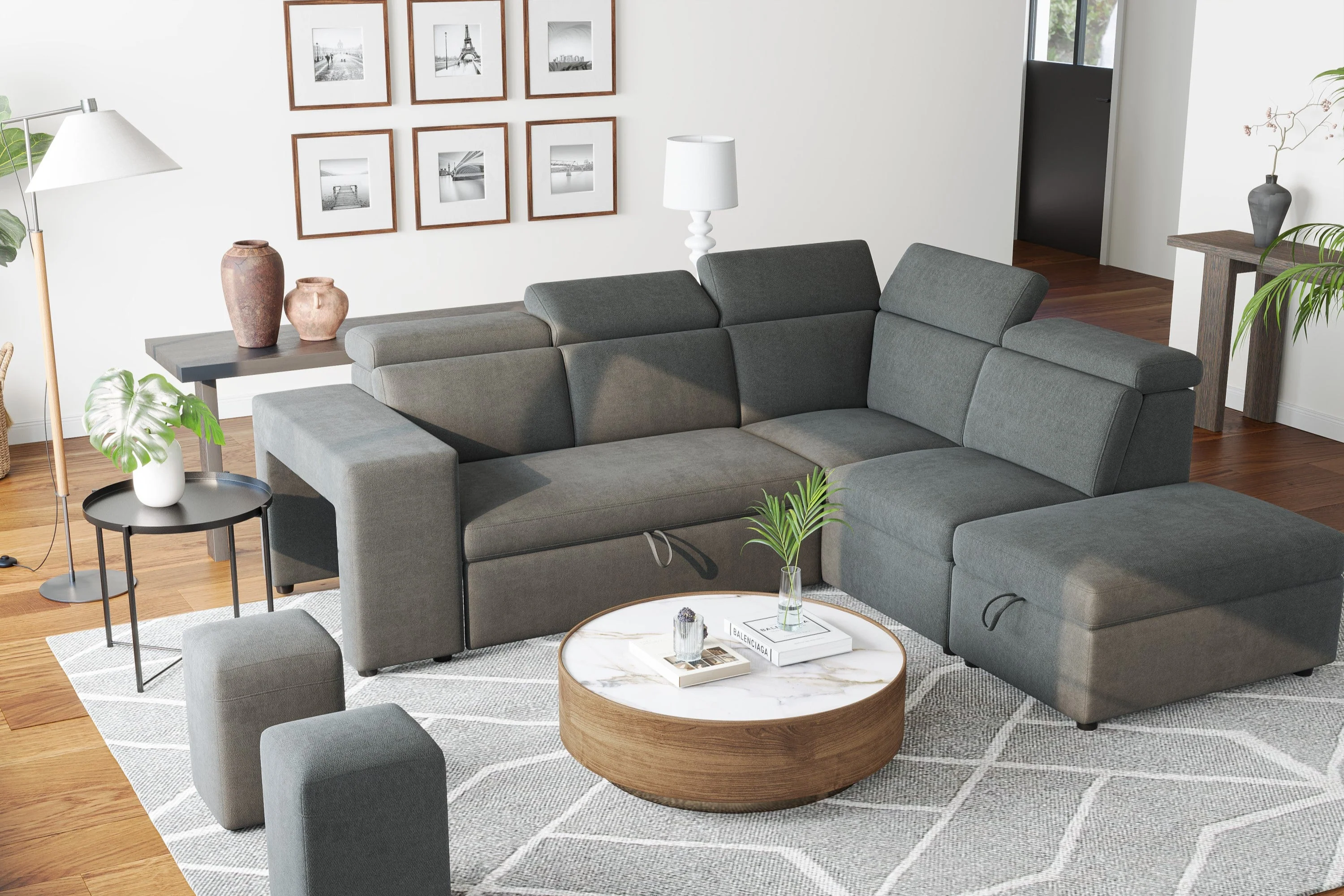 Finn Fabric Sectional Lounge Bed - Image 40