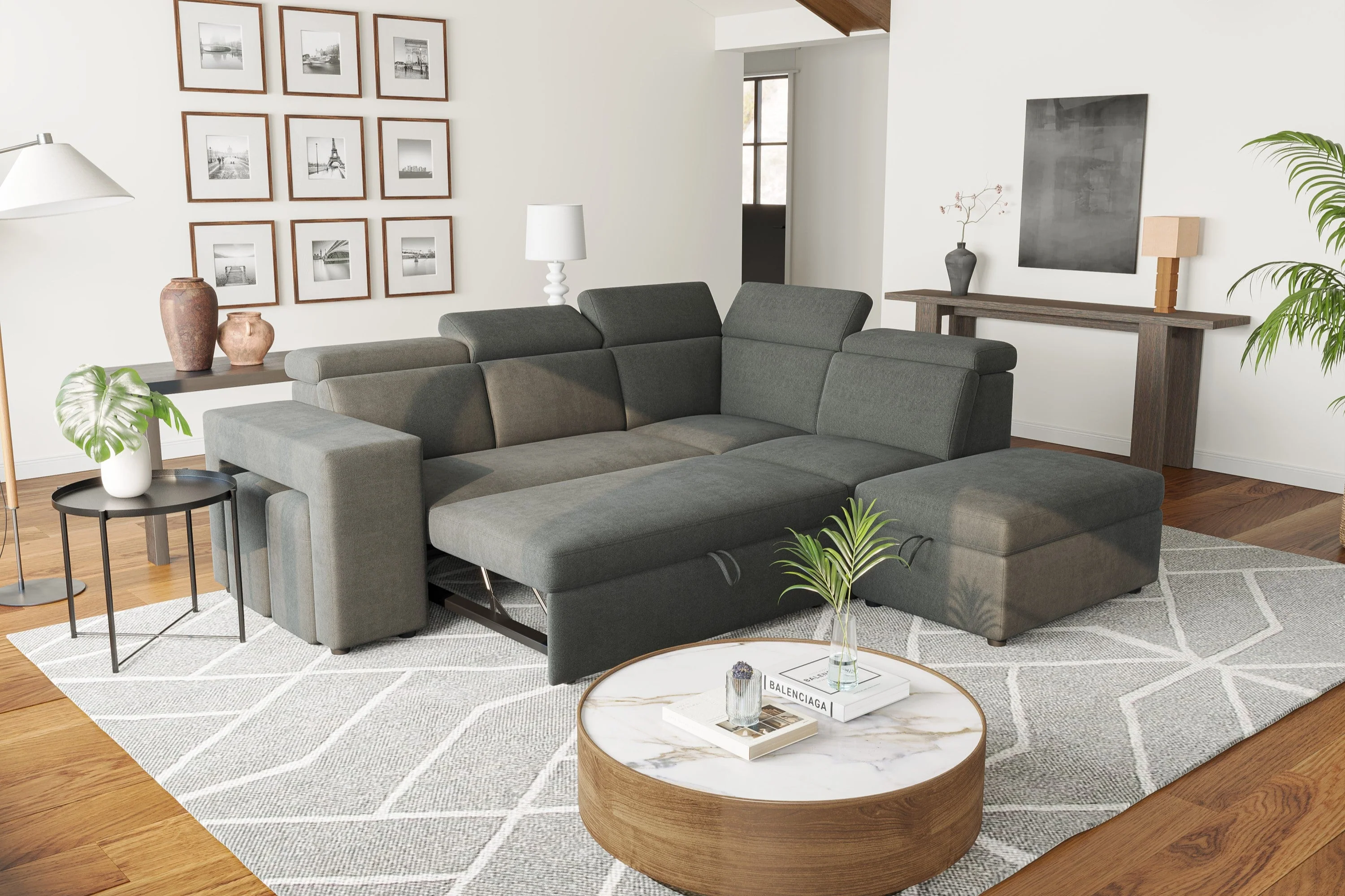 Finn Fabric Sectional Lounge Bed - Image 41