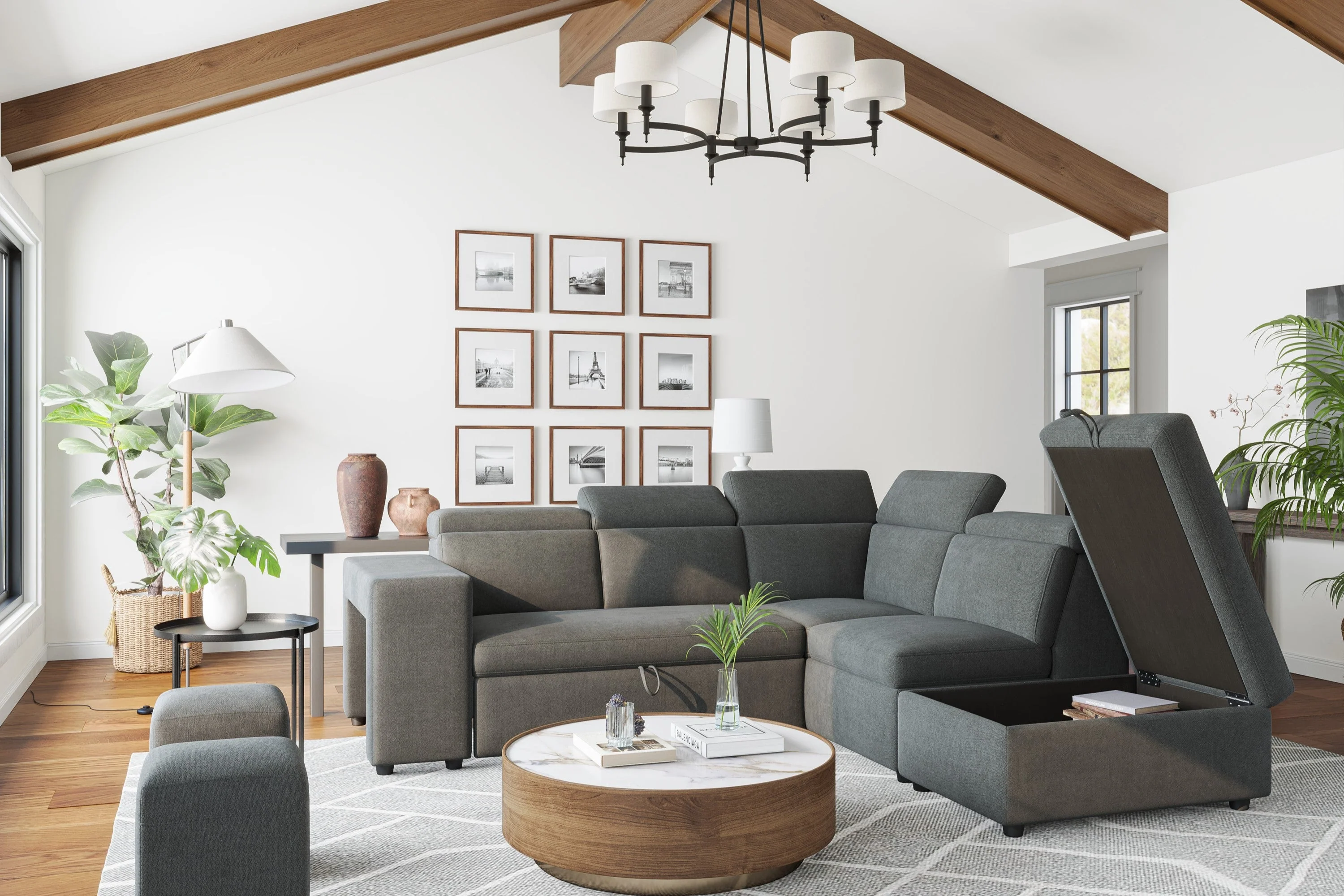Finn Fabric Sectional Lounge Bed - Image 42