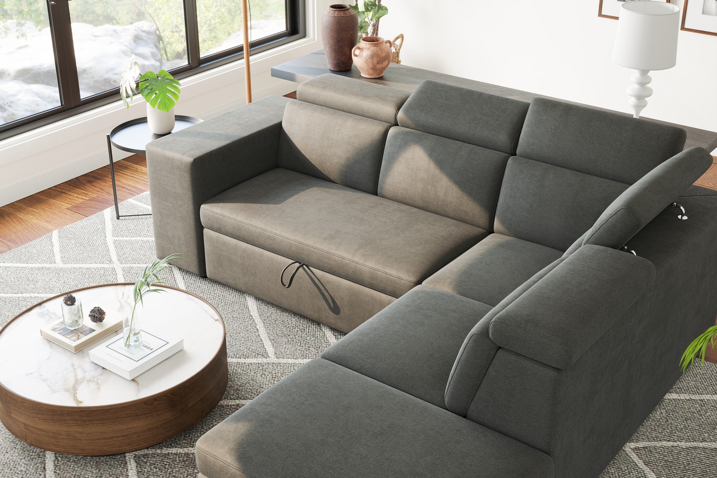 Finn Fabric Sectional Lounge Bed - Image 43