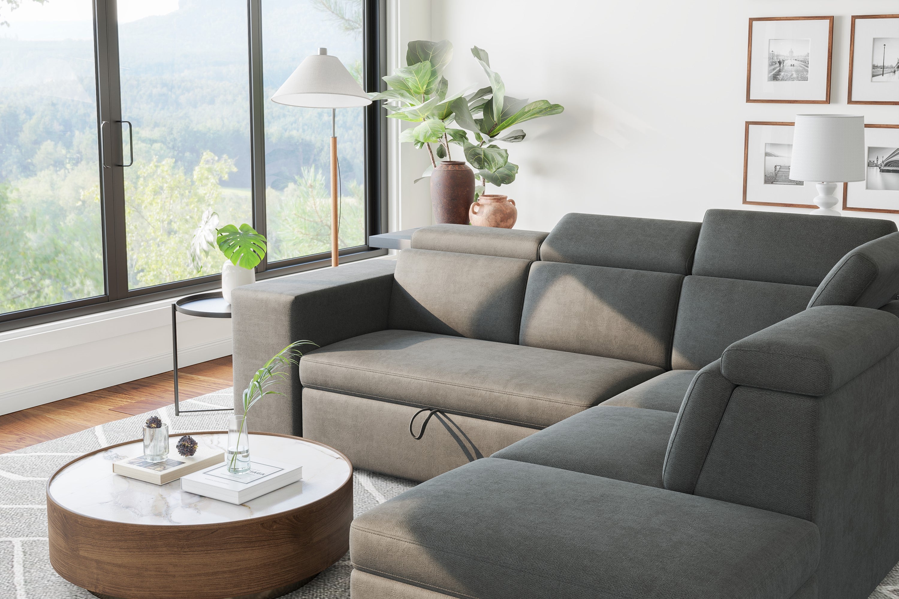 Finn Fabric Sectional Lounge Bed - Image 44