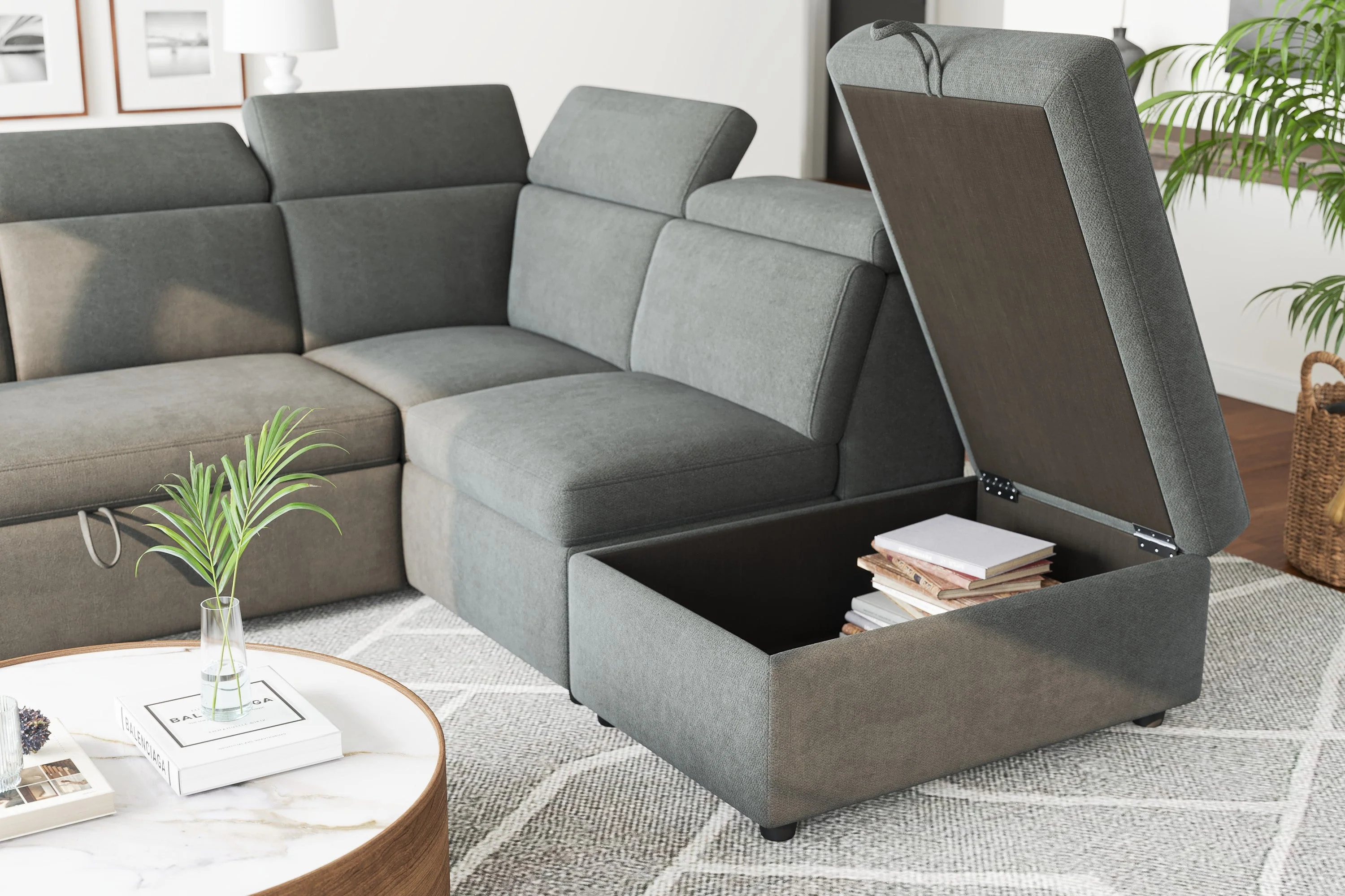 Finn Fabric Sectional Lounge Bed - Image 45