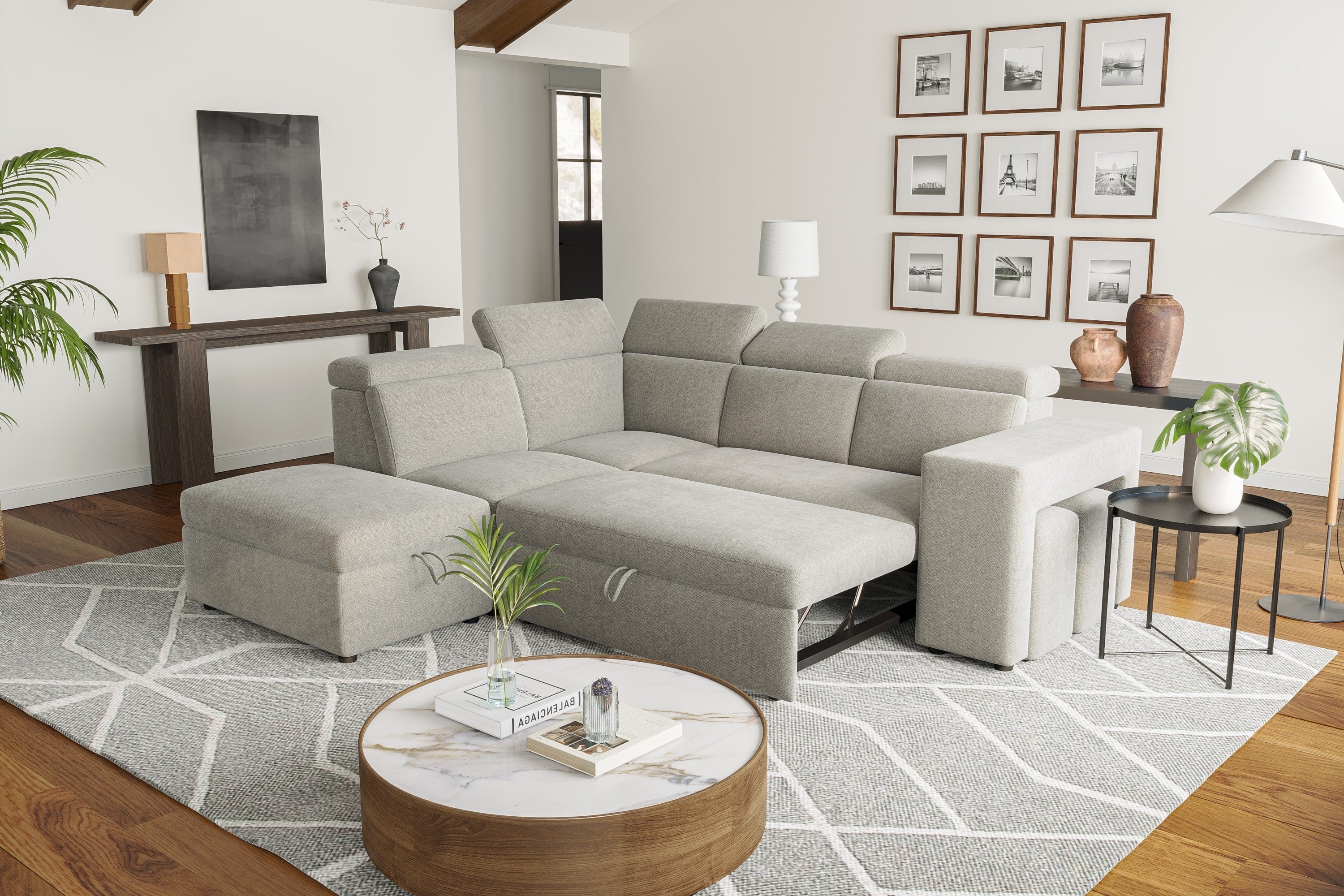 Finn Fabric Sectional Lounge Bed - Image 5
