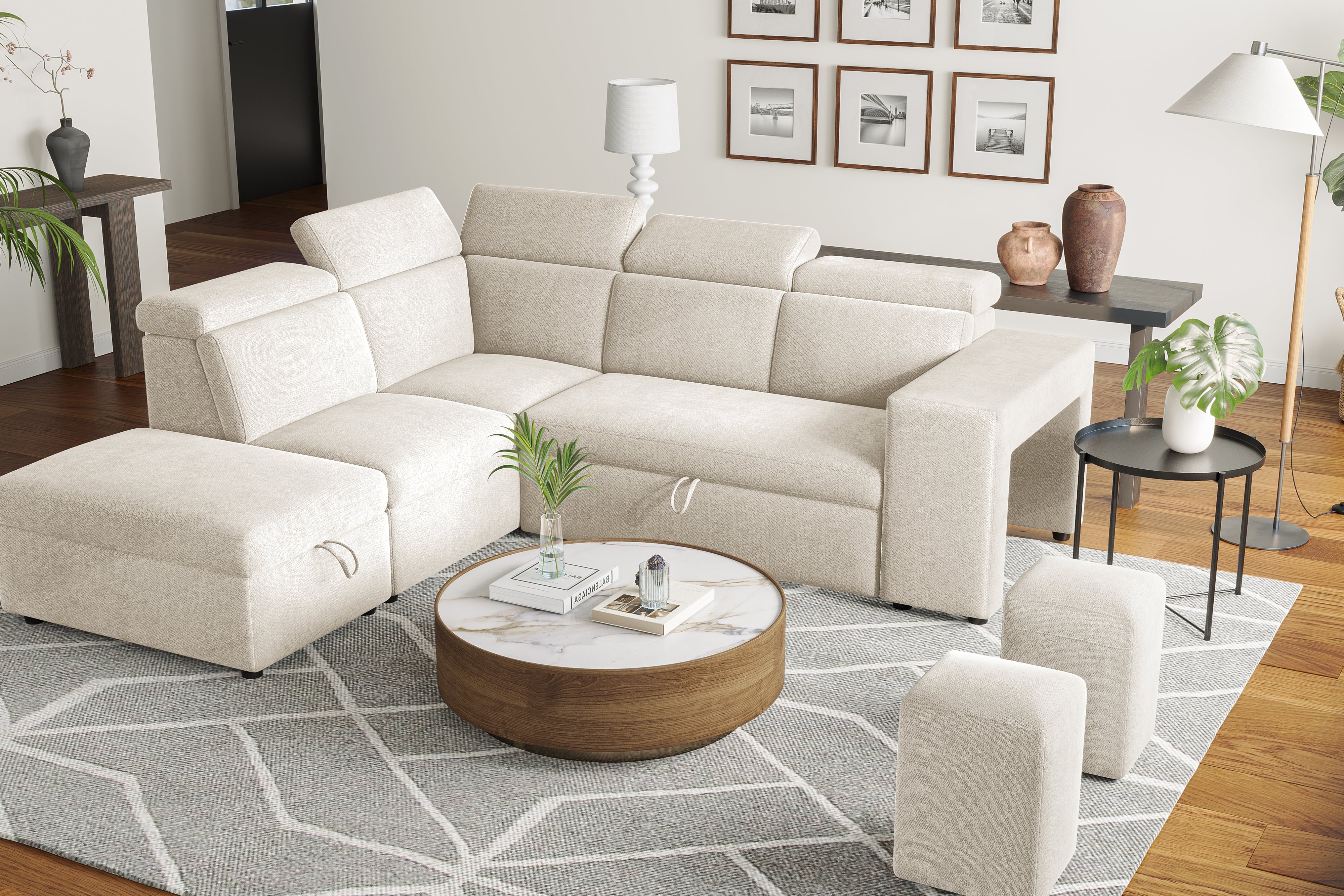 Finn Fabric Sectional Lounge Bed - Image 52