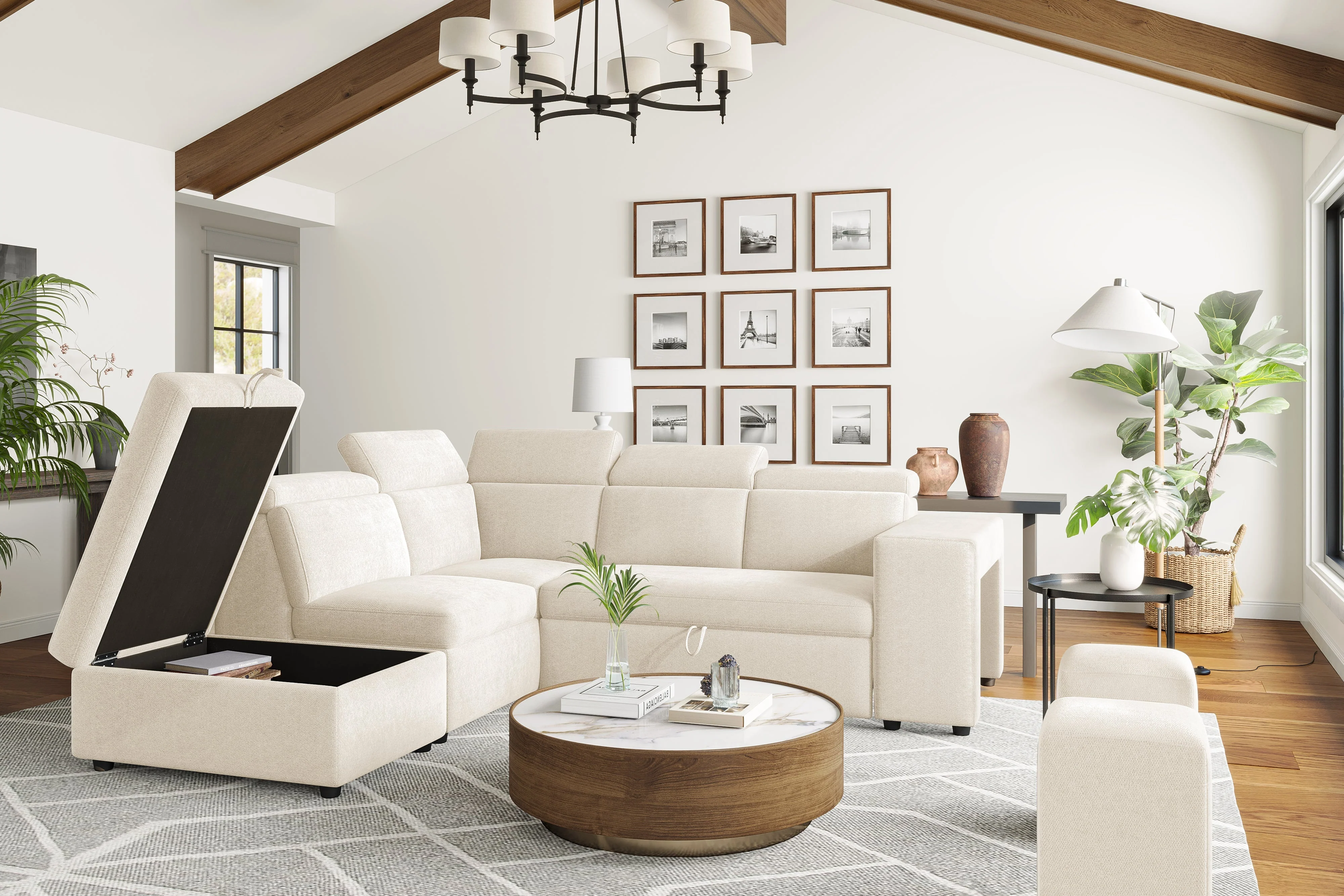 Finn Fabric Sectional Lounge Bed - Image 54