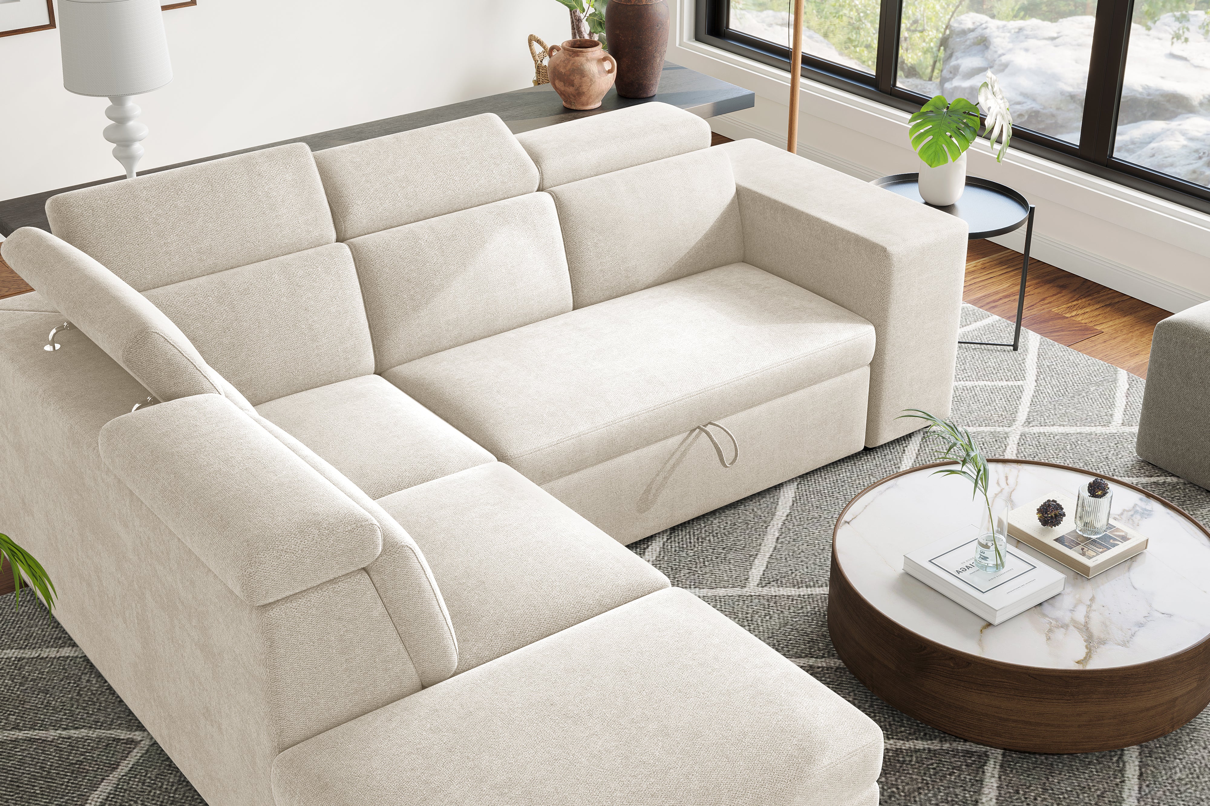 Finn Fabric Sectional Lounge Bed - Image 56