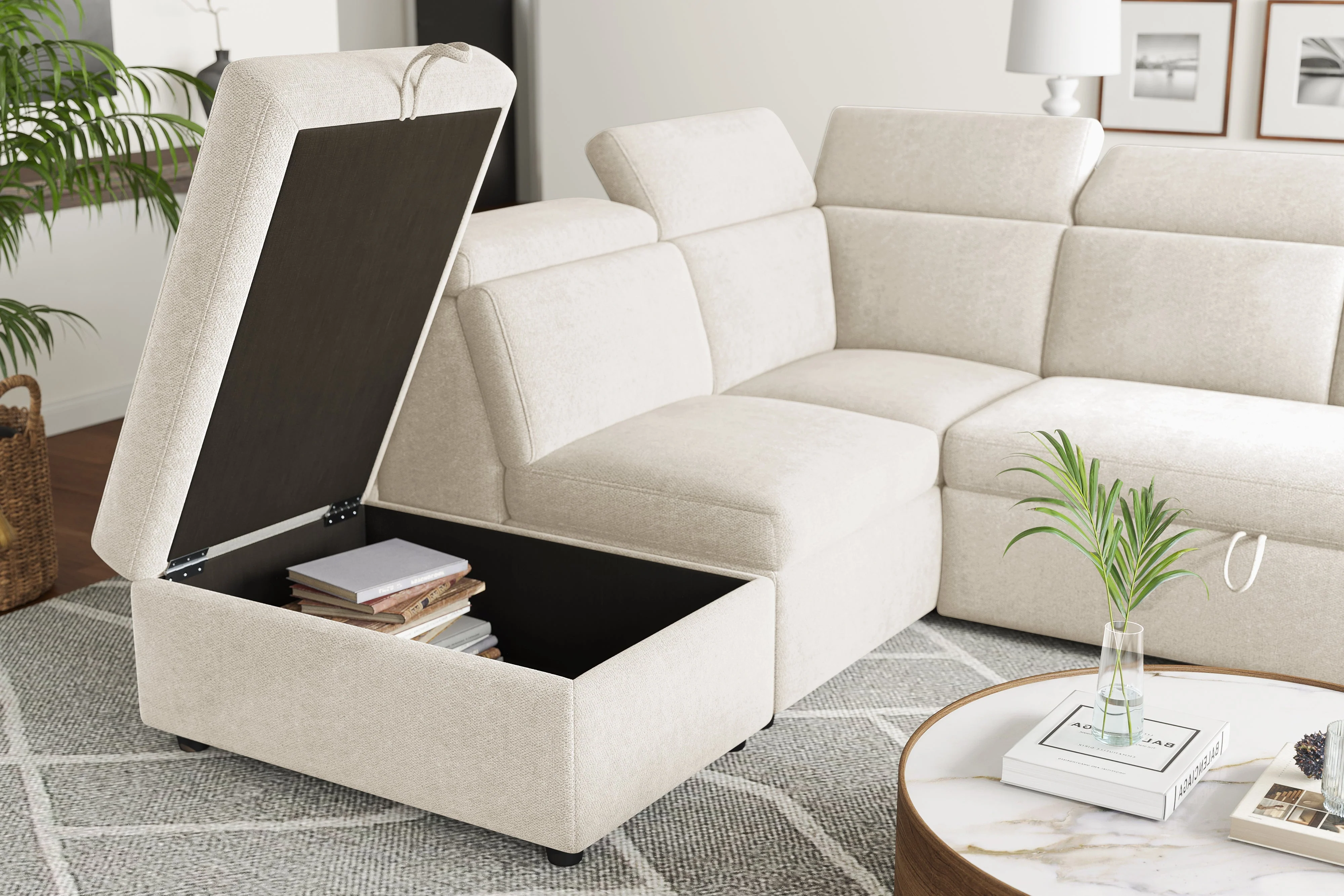 Finn Fabric Sectional Lounge Bed - Image 57