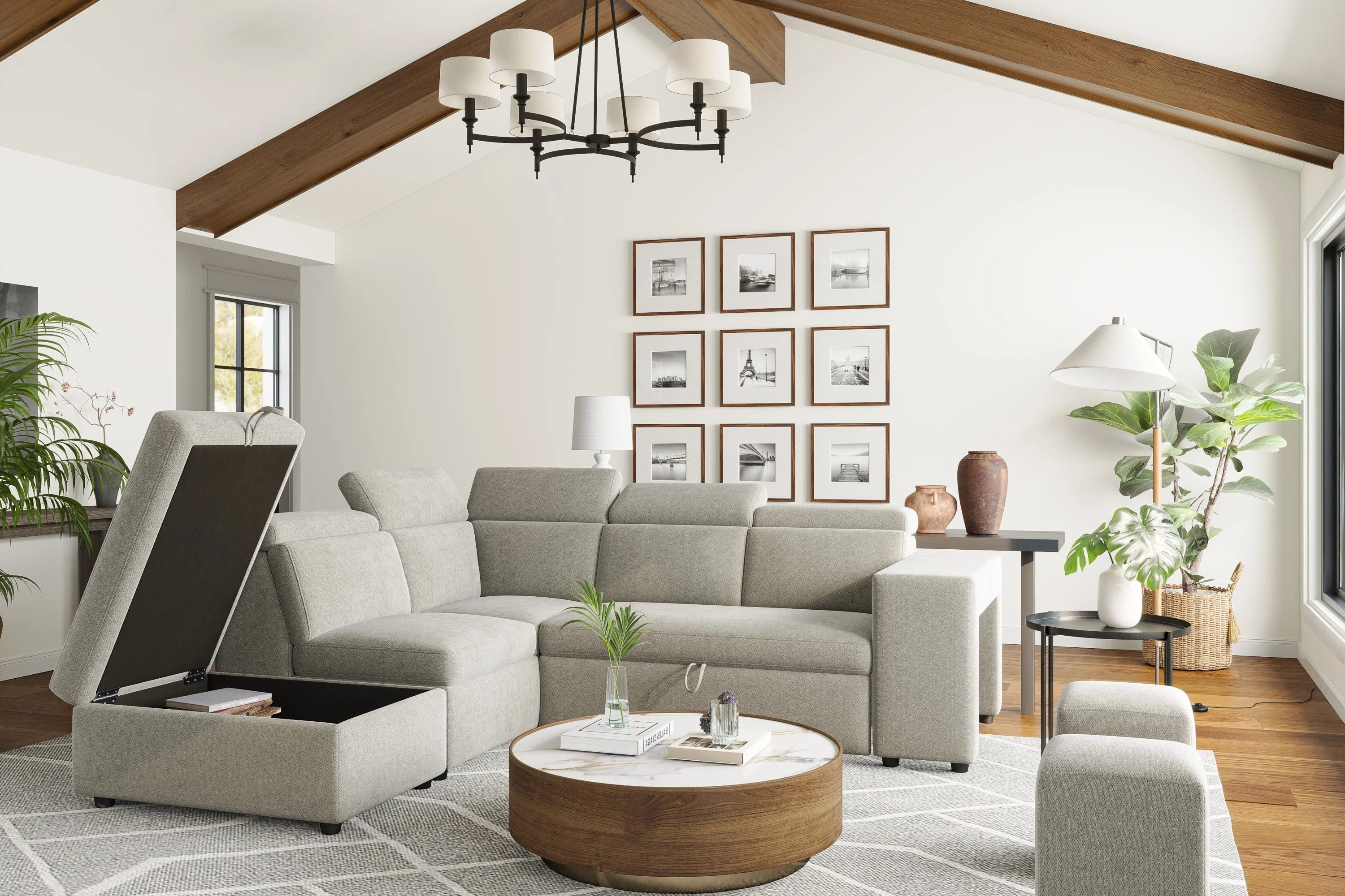 Finn Fabric Sectional Lounge Bed - Image 6