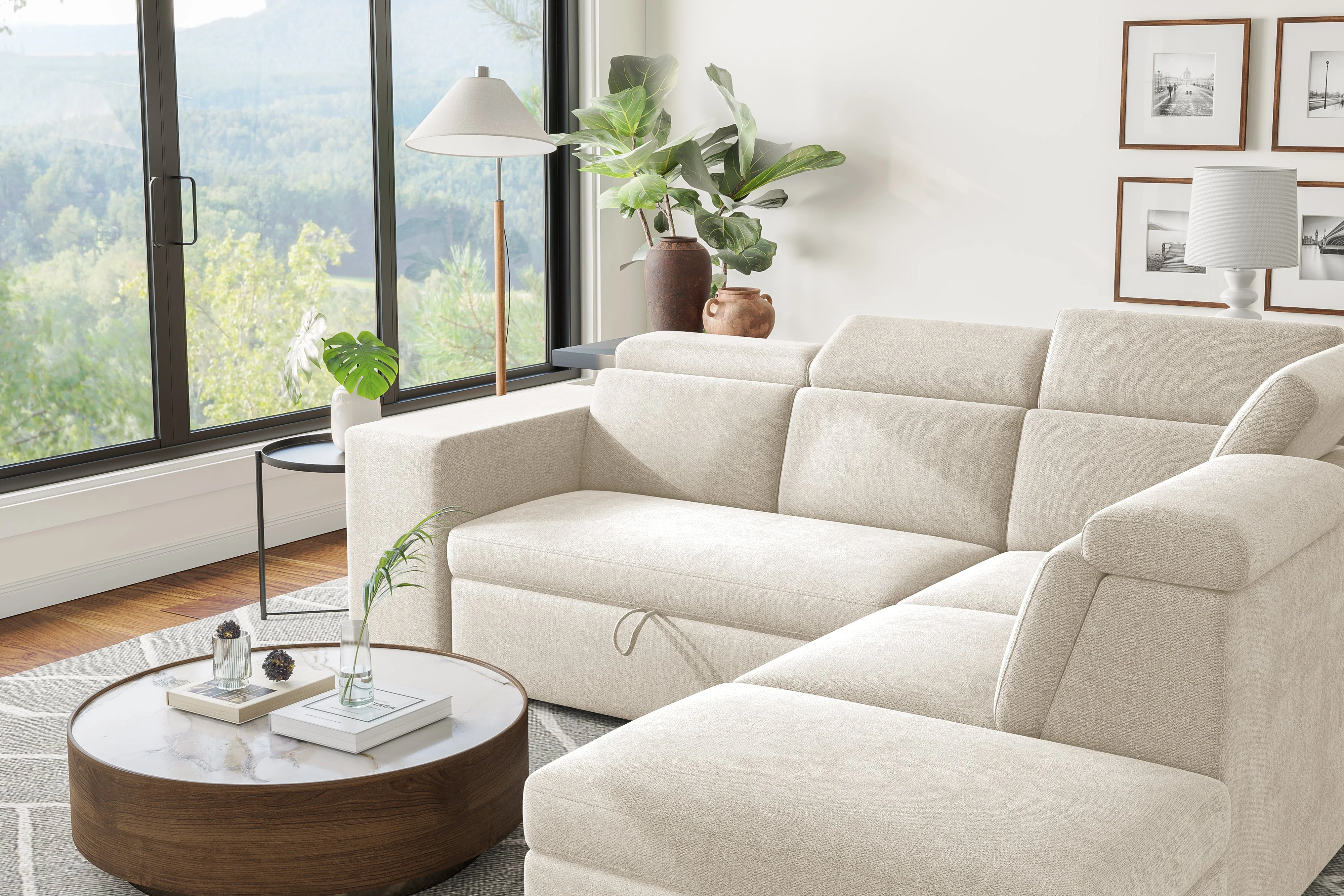 Finn Fabric Sectional Lounge Bed - Image 67
