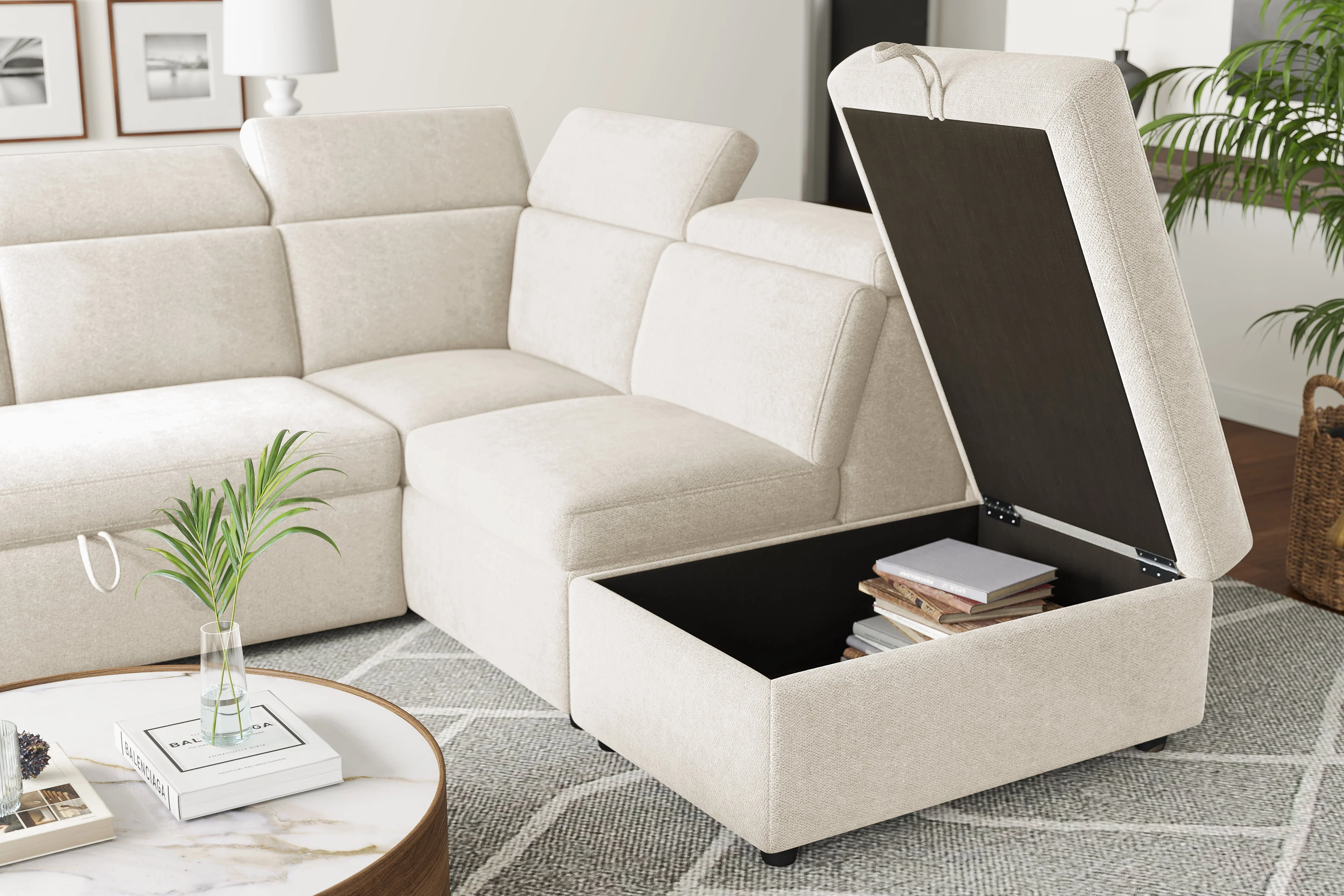 Finn Fabric Sectional Lounge Bed - Image 69