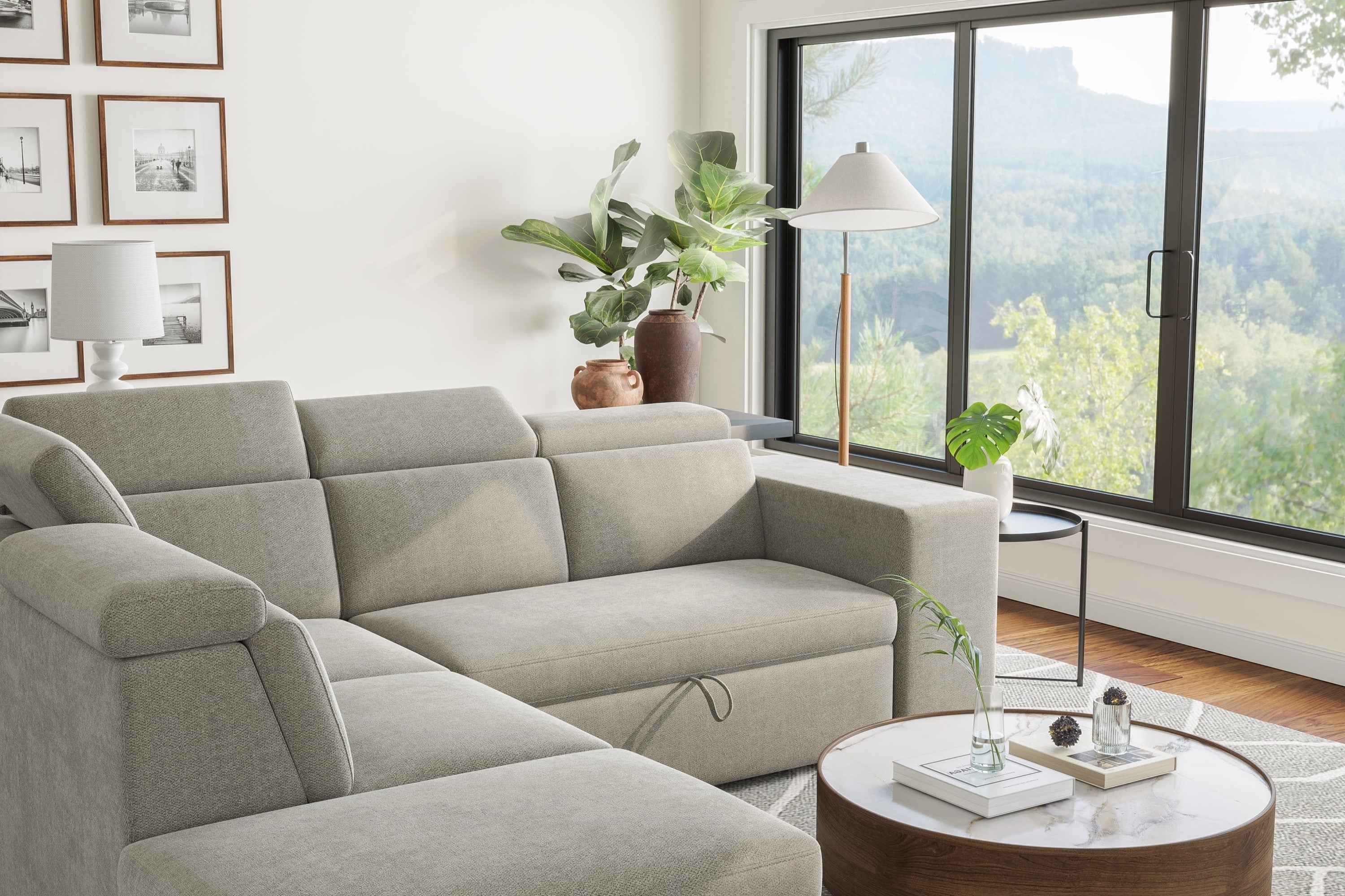 Finn Fabric Sectional Lounge Bed - Image 8