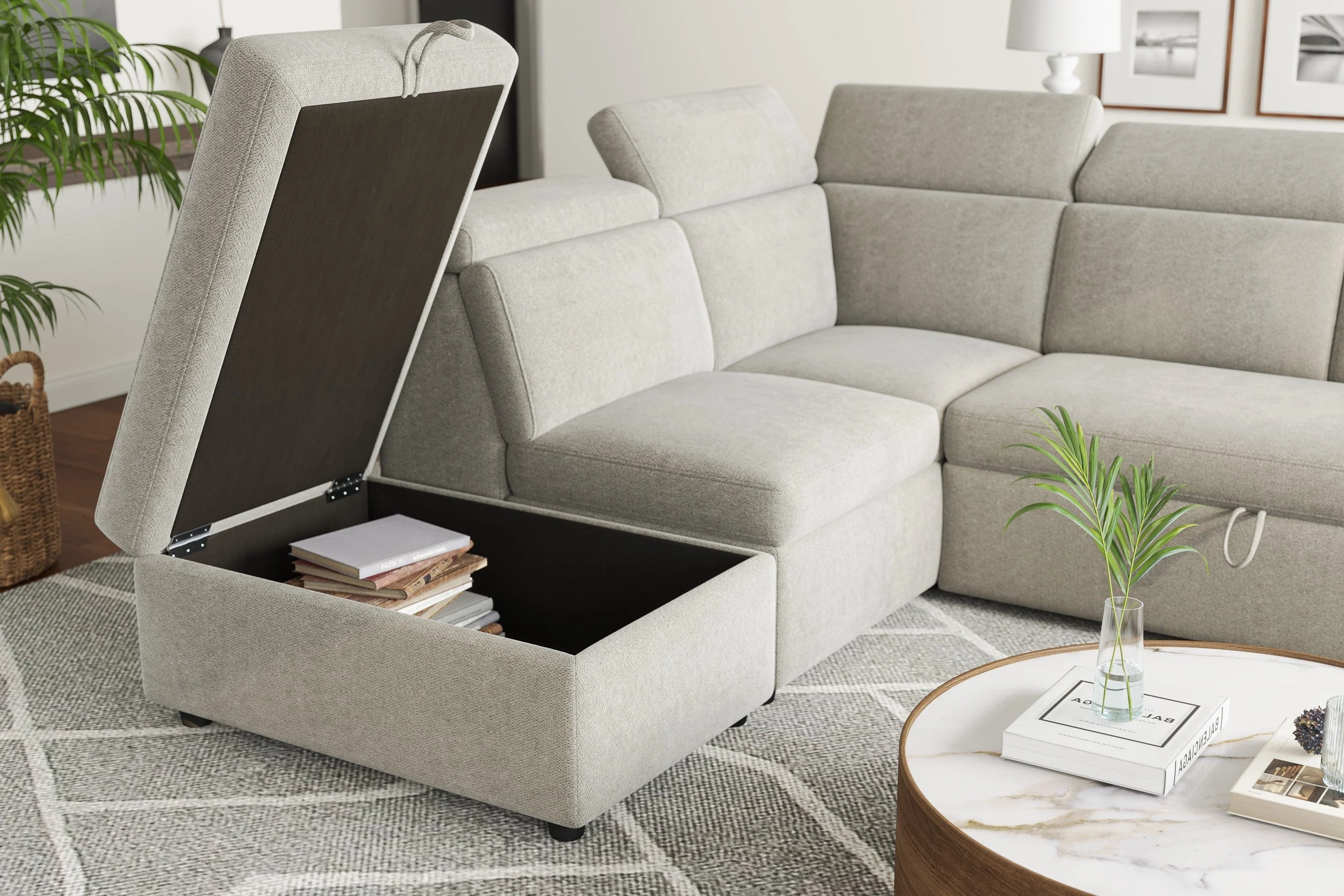 Finn Fabric Sectional Lounge Bed - Image 9