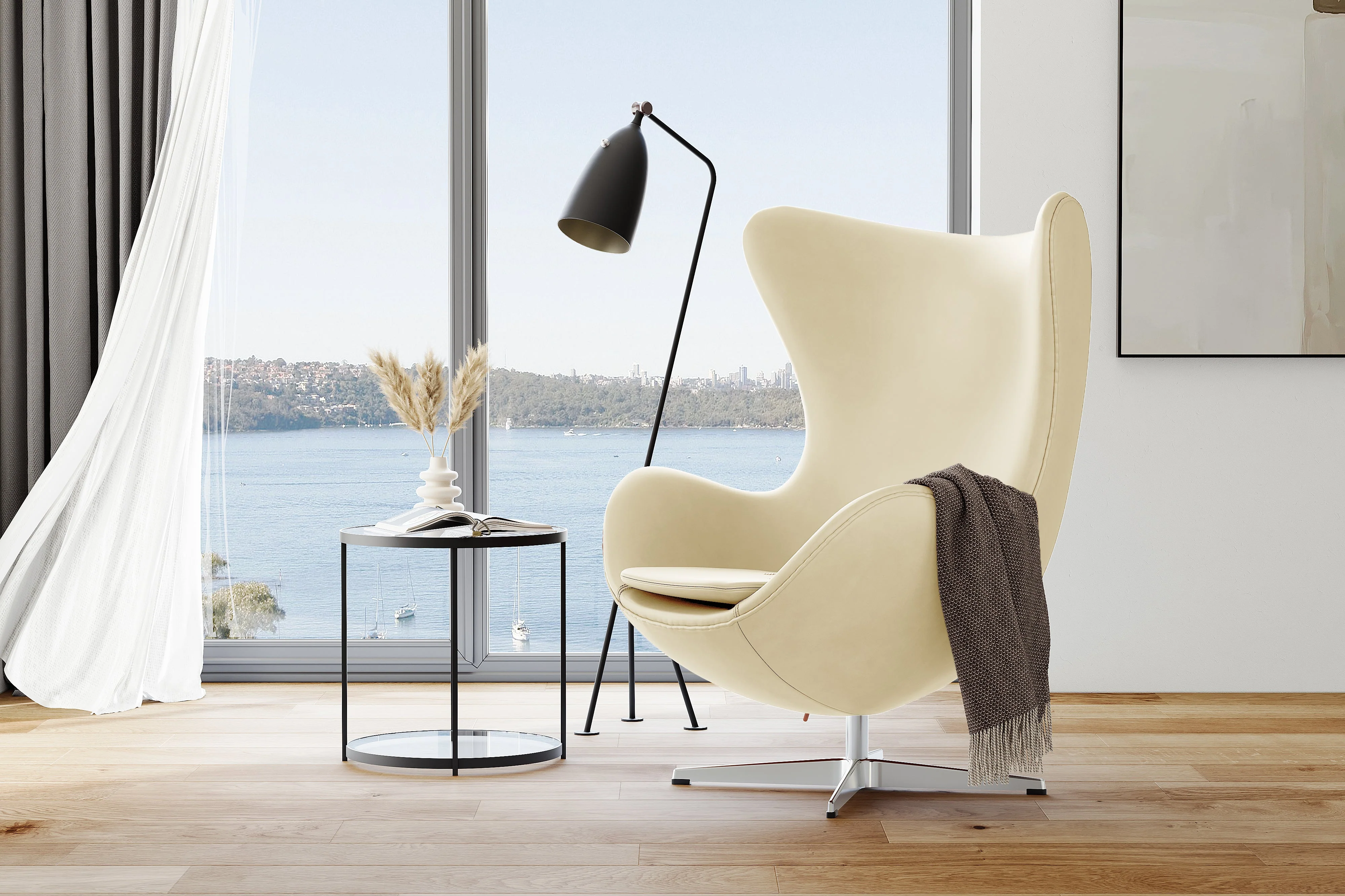 Finola Leather Accent Chair - Image 11