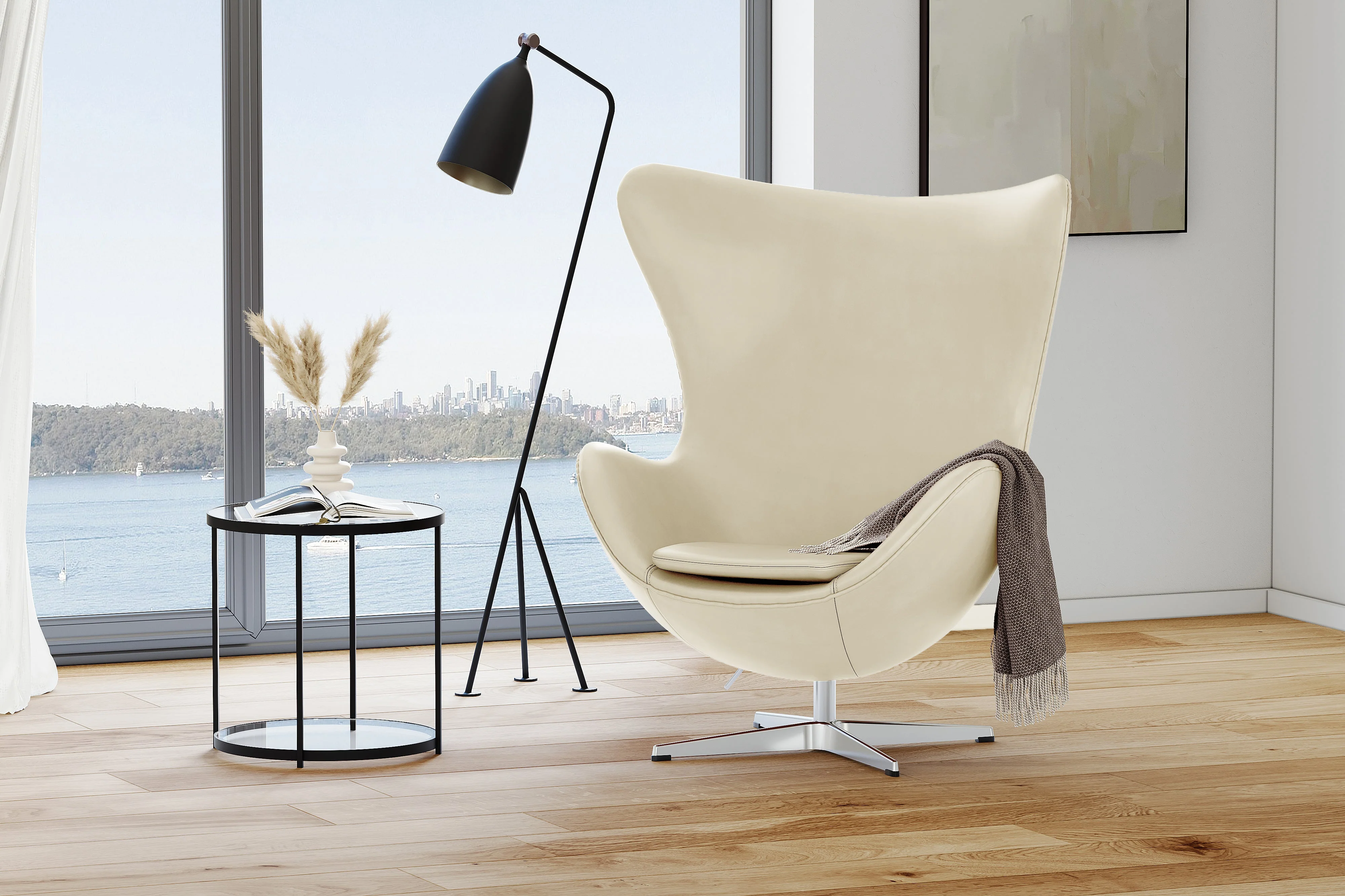 Finola Leather Accent Chair - Image 13