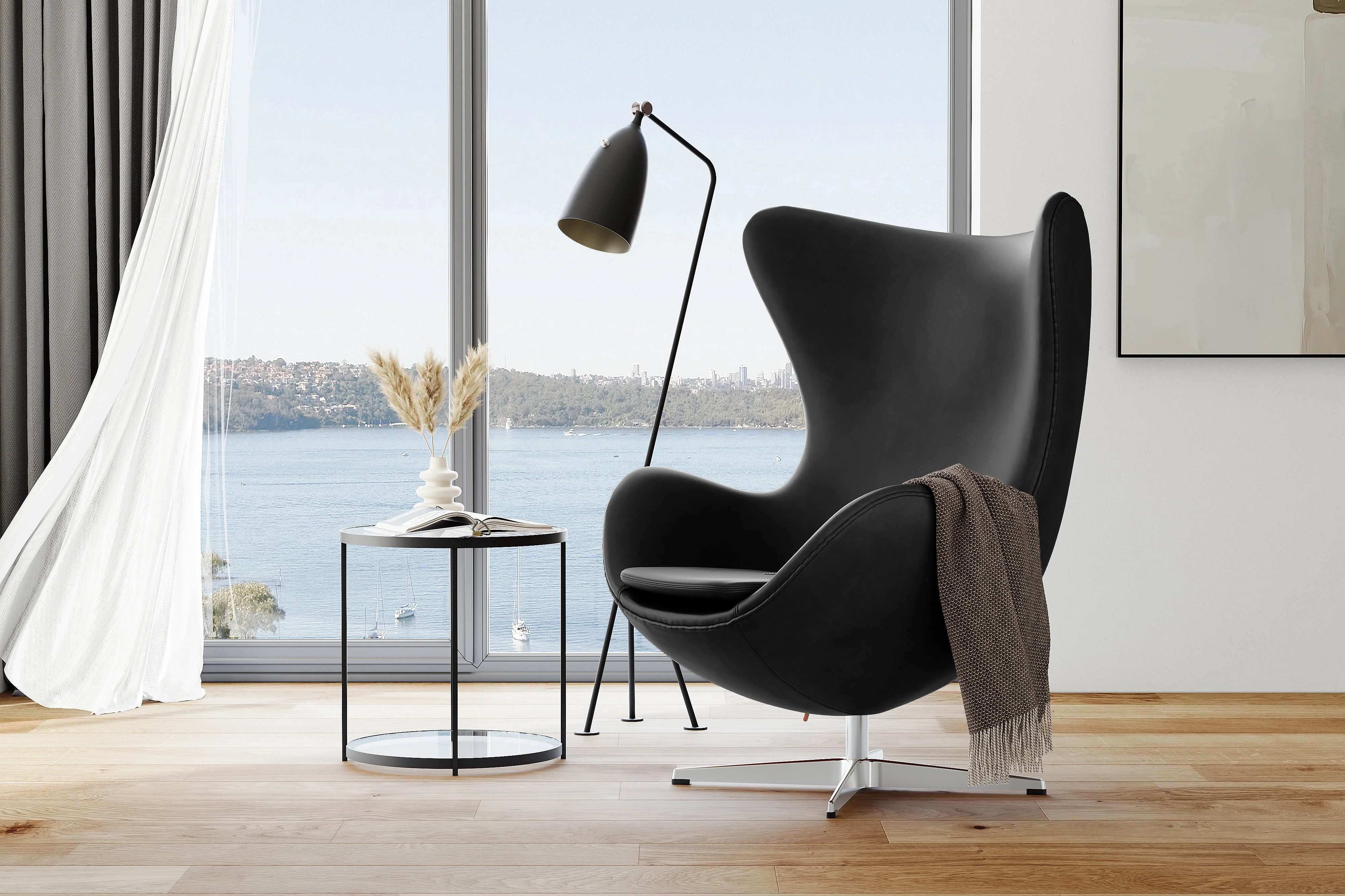 Finola Leather Accent Chair - Image 22