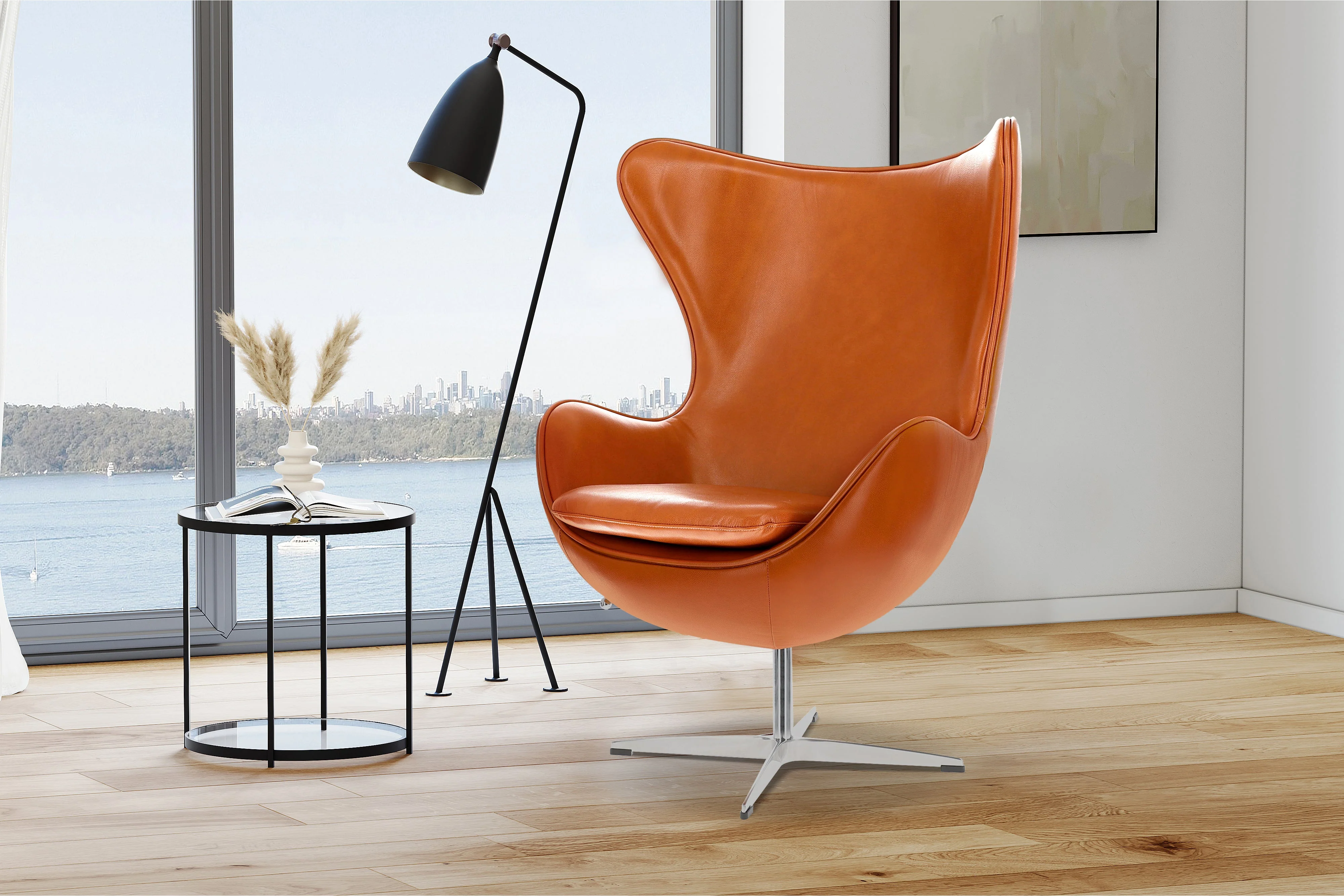Finola Leather Accent Chair - Image 4