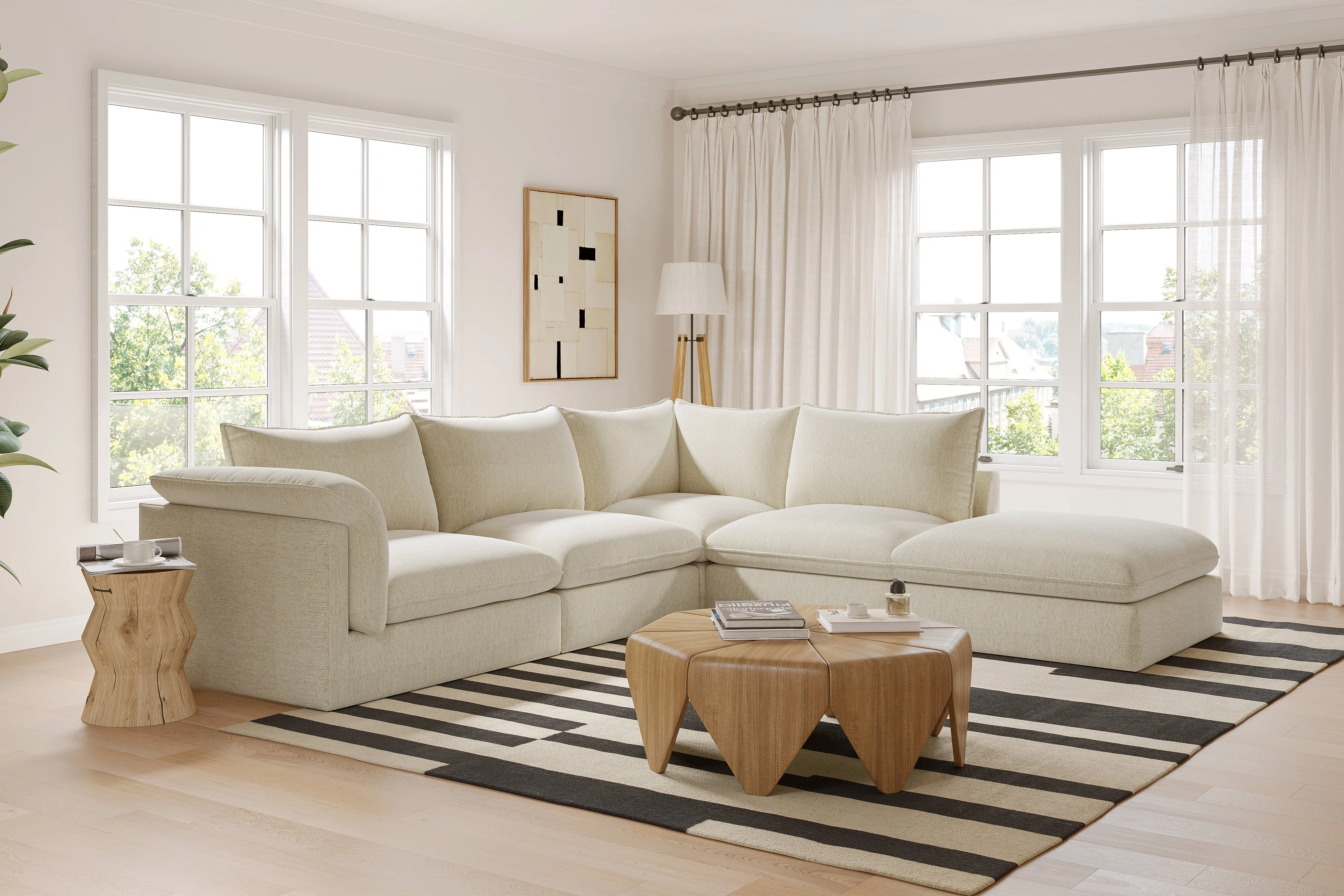 Frederick Fabric Corner Sectional Lounge - Image 13