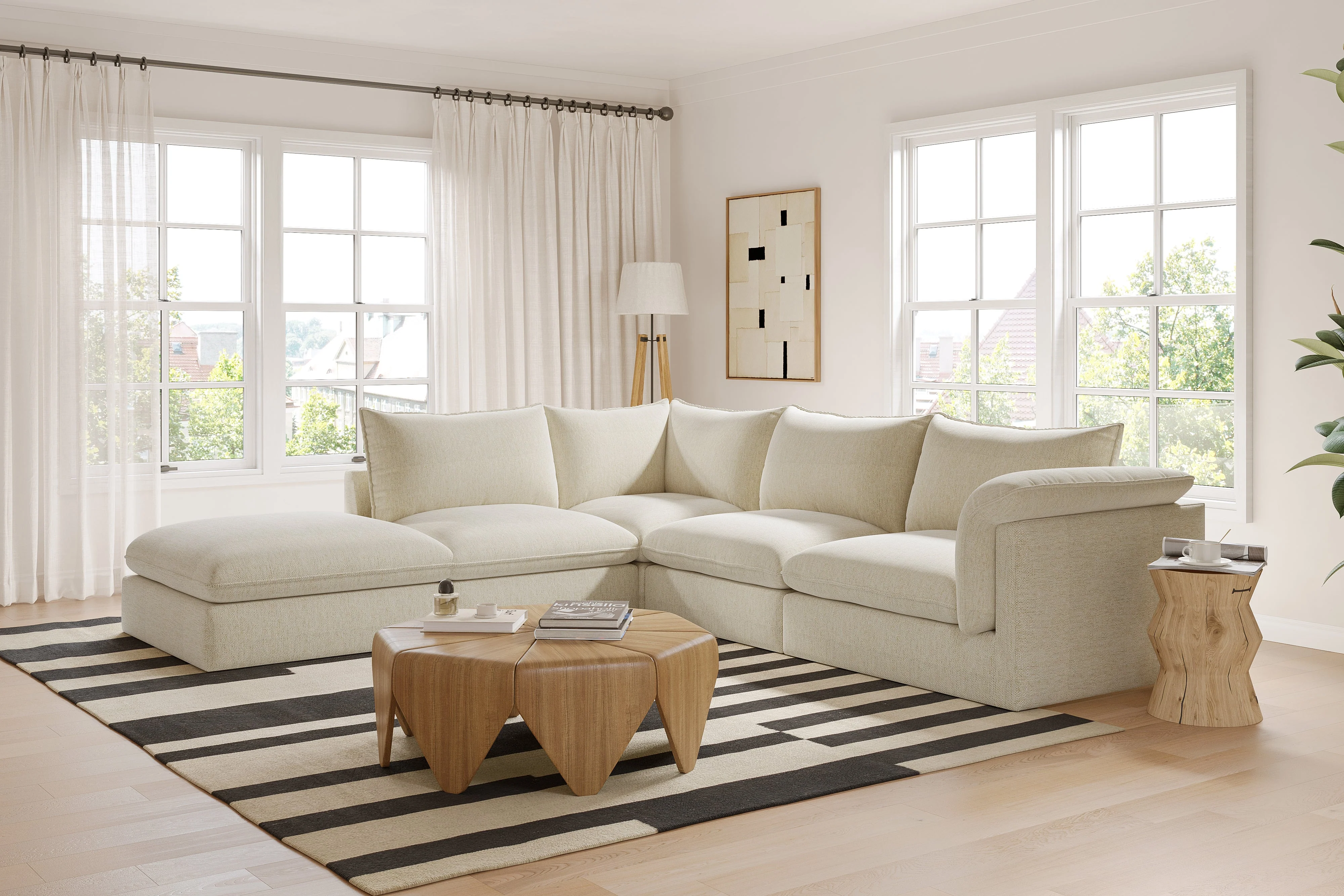 Frederick Fabric Corner Sectional Lounge - Image 4