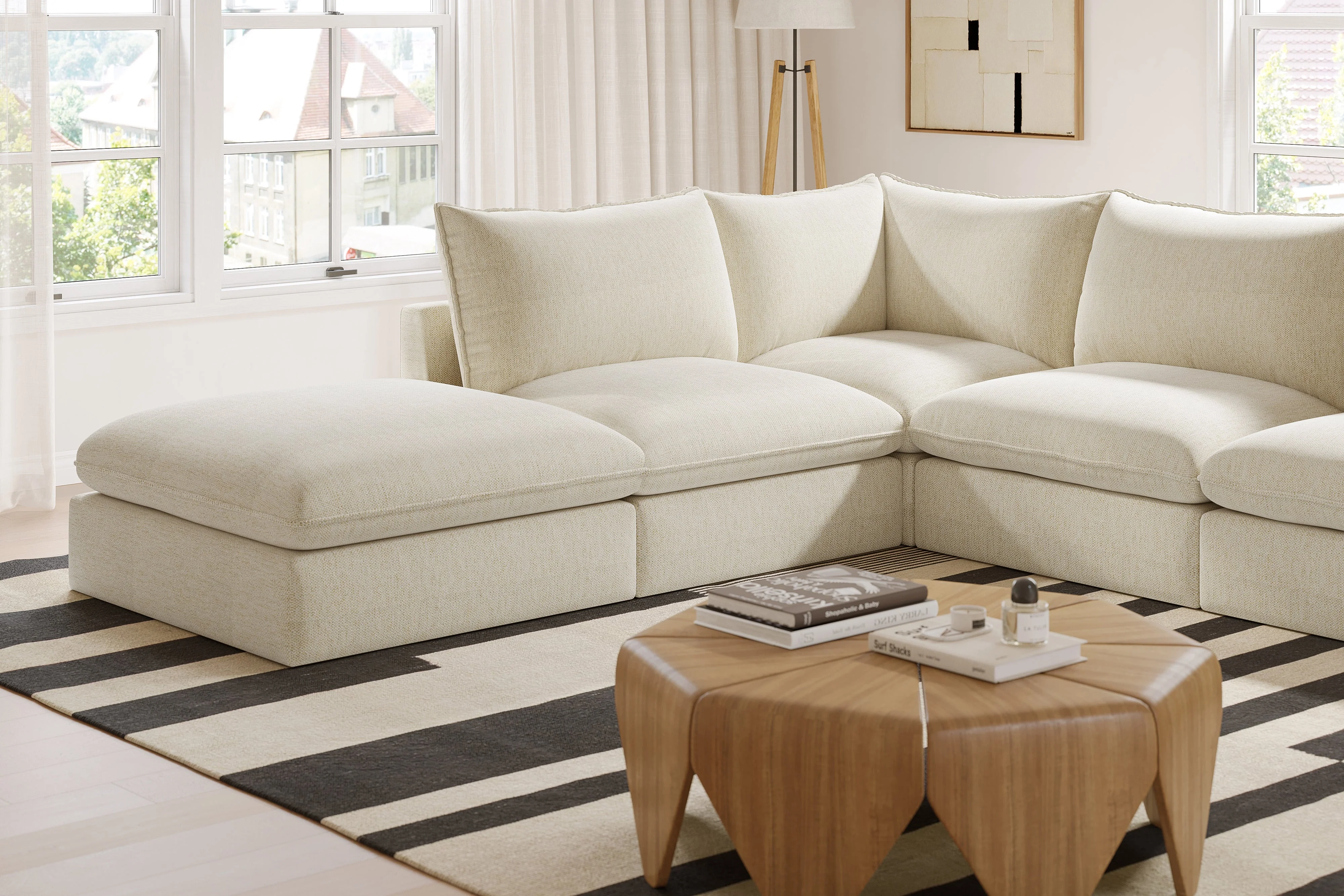 Frederick Fabric Corner Sectional Lounge - Image 6